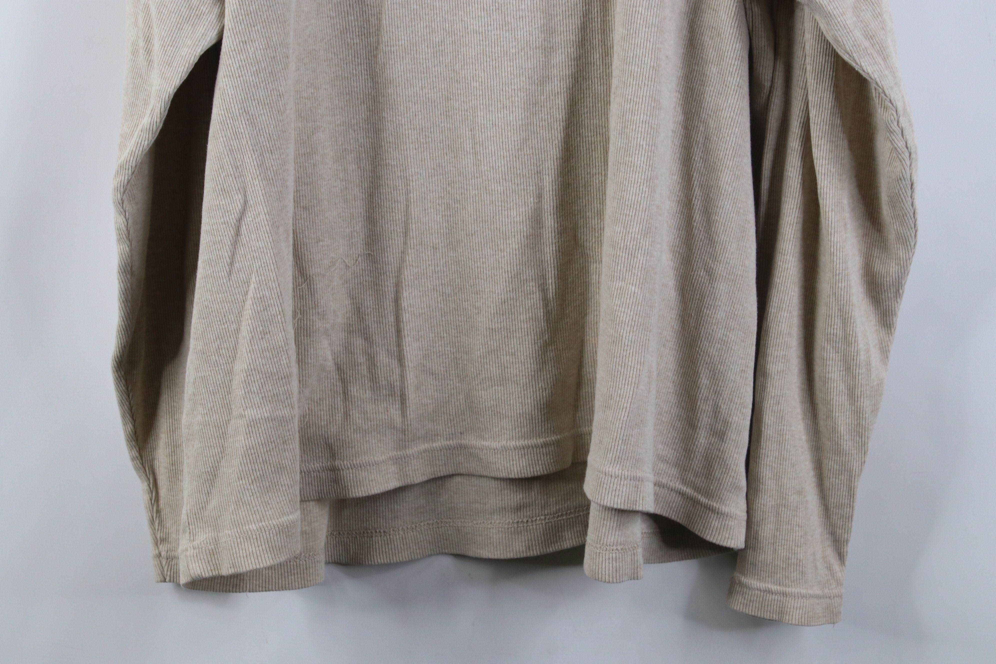 Lee Vintage 90s Y2K Lee Dungarees Knit Henley T-Shirt Beige Size US L / EU 52-54 / 3 - 13 Thumbnail