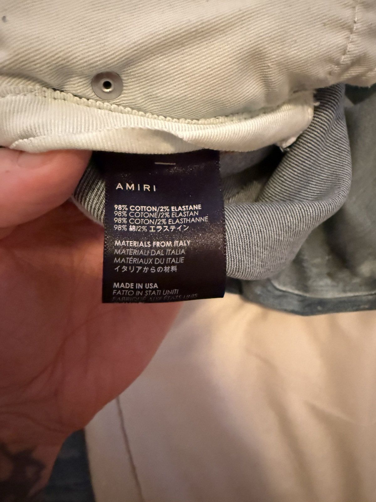 Amiri Amiri Rosebowl 'Artist Broken' Jeans Size US 38 / EU 54 - 8 Thumbnail