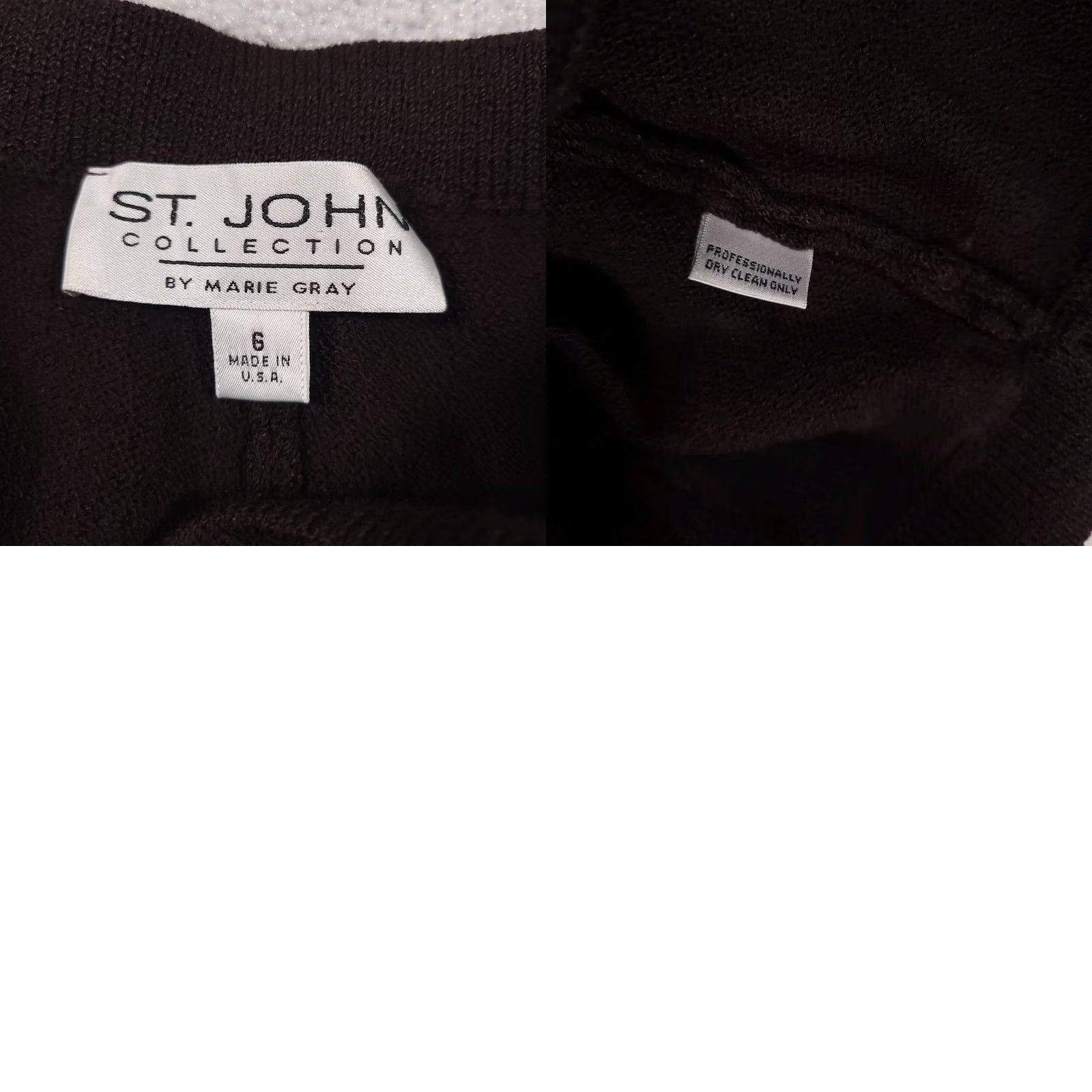 St. John VINTAGE Marie Gray St. John Santana Knit Pants Pull On Crop Women 6 Brown USA Cropped Straight P Size 28" / US 6 / IT 42 - 9 Thumbnail