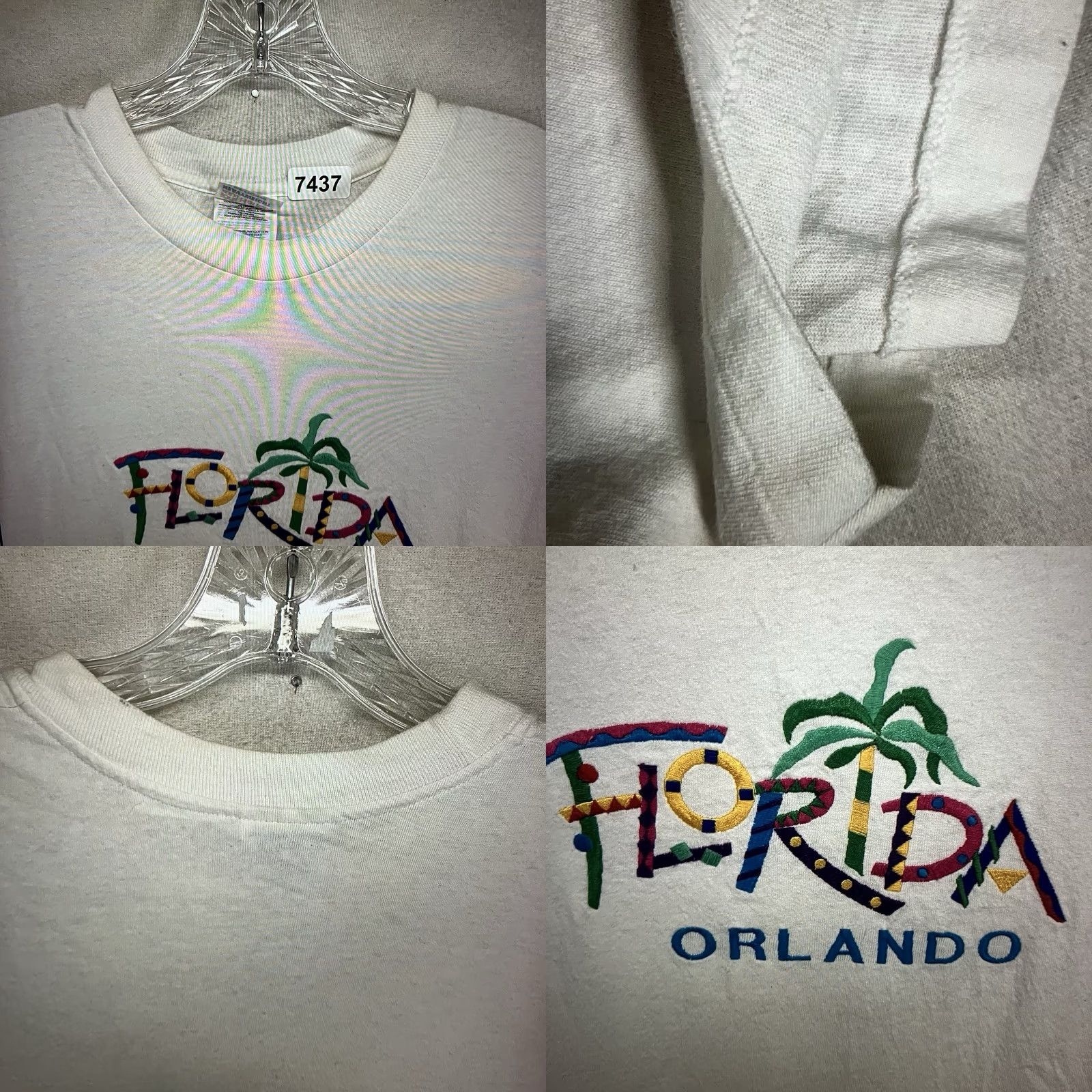 Hanes Vintage Hanes Orlando Florida T Shirt Men XL Crew Neck Short Sleeve Cotton Embroidered Palm Beach 90s Size US XL / EU 56 / 4 - 8 Thumbnail