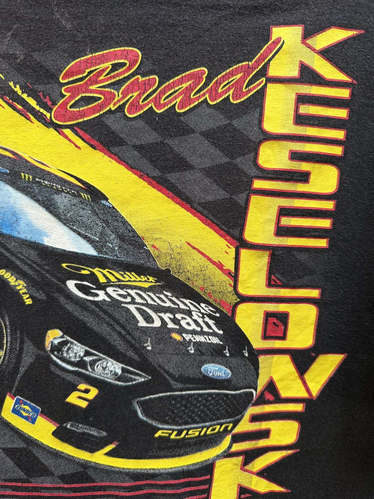 NASCAR Thrashed Vintage Nascar Brad Keselowski #2 Sun Faded Size US L / EU 52-54 / 3 - 2 Thumbnail