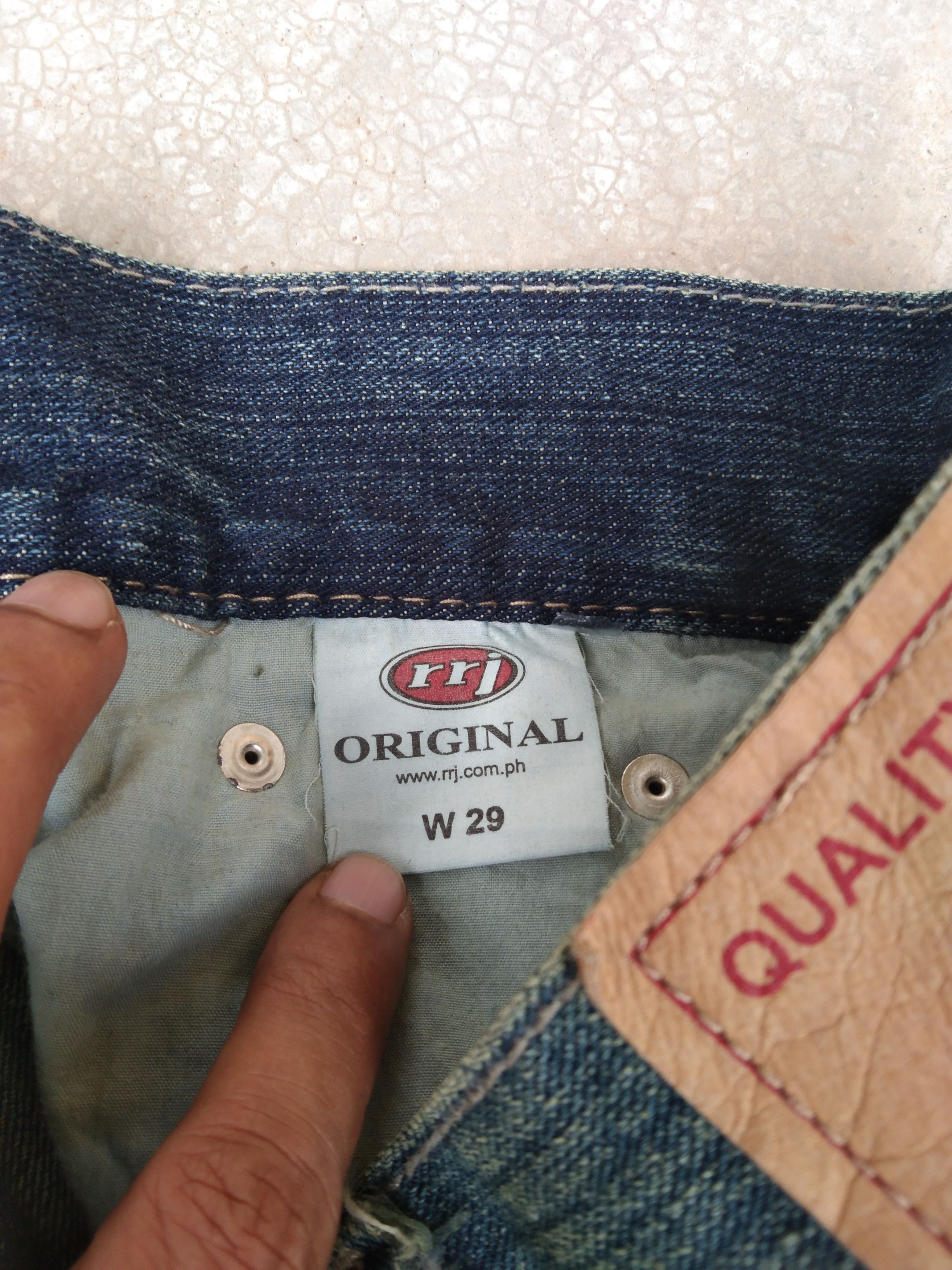 Japanese Brand Vintage Rough Rider Distressed Jeans 29x31 Size US 29 - 9 Thumbnail