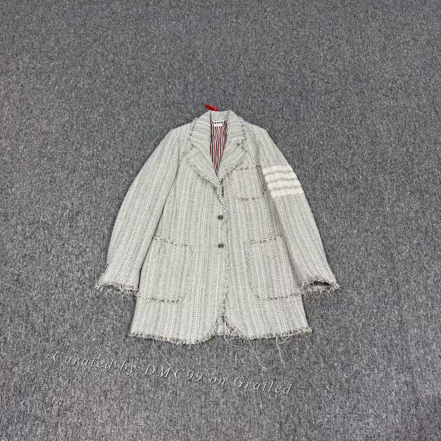 Thom Browne Thom Browne Four-Stripe Fringe Suit Jacket Size US M / EU 48-50 / 2 - 1 Thumbnail