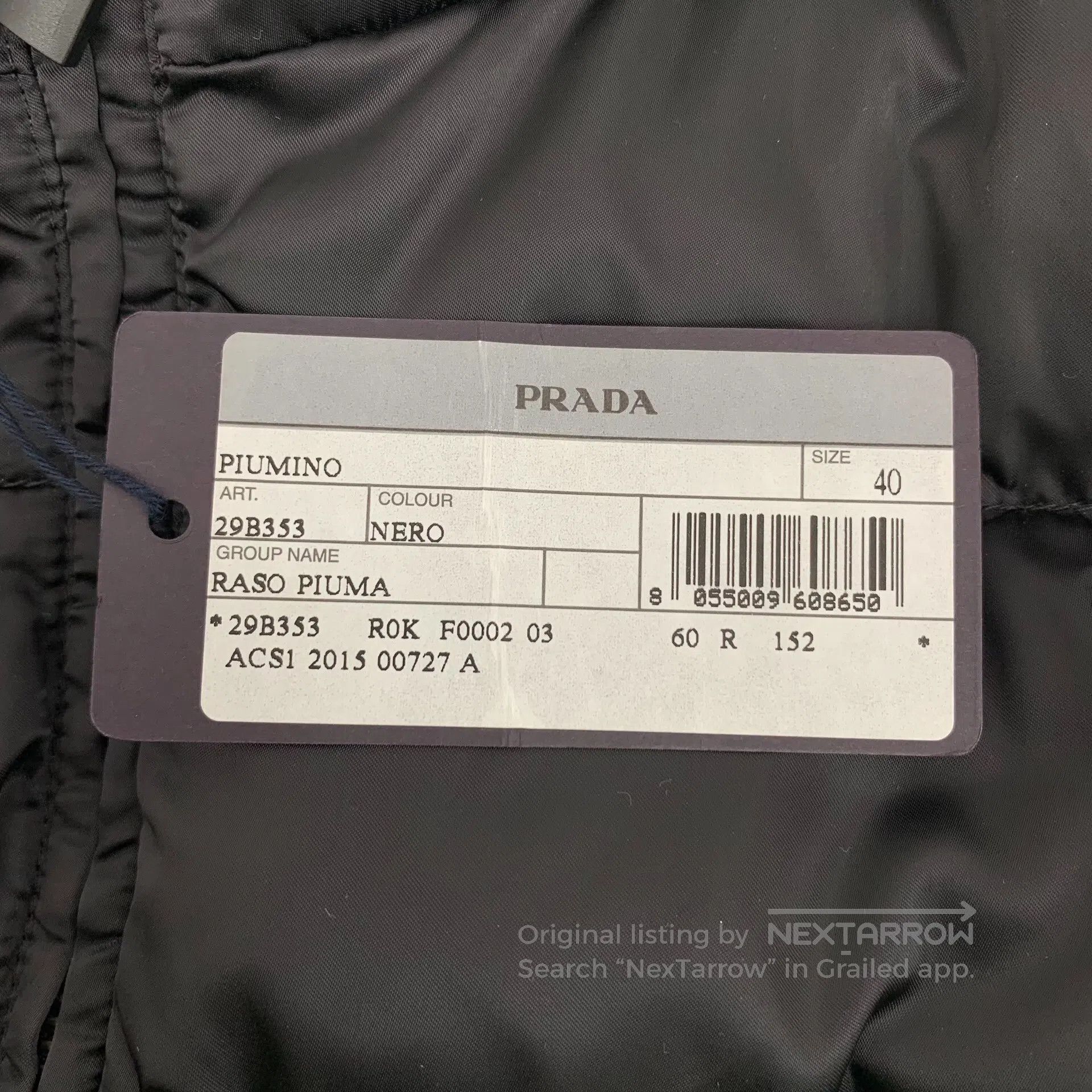 Prada Prada Black Triangular Logo Stand Collar Zip Long Sleeve S Size S / US 4 / IT 40 - 7 Thumbnail