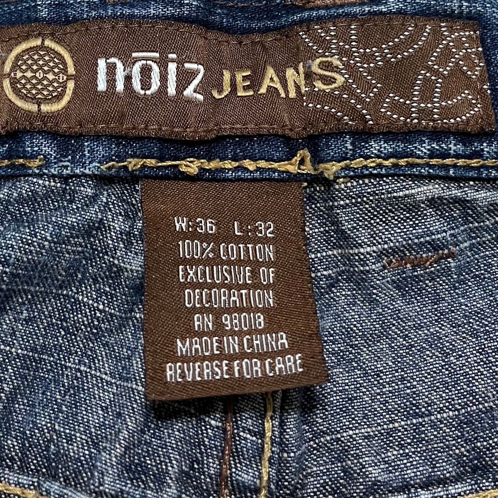Other Noiz Y2K Baggy Skater Acid Washed Faded Blue Jeans 34Wx31L Size US 34 / EU 50 - 4 Thumbnail