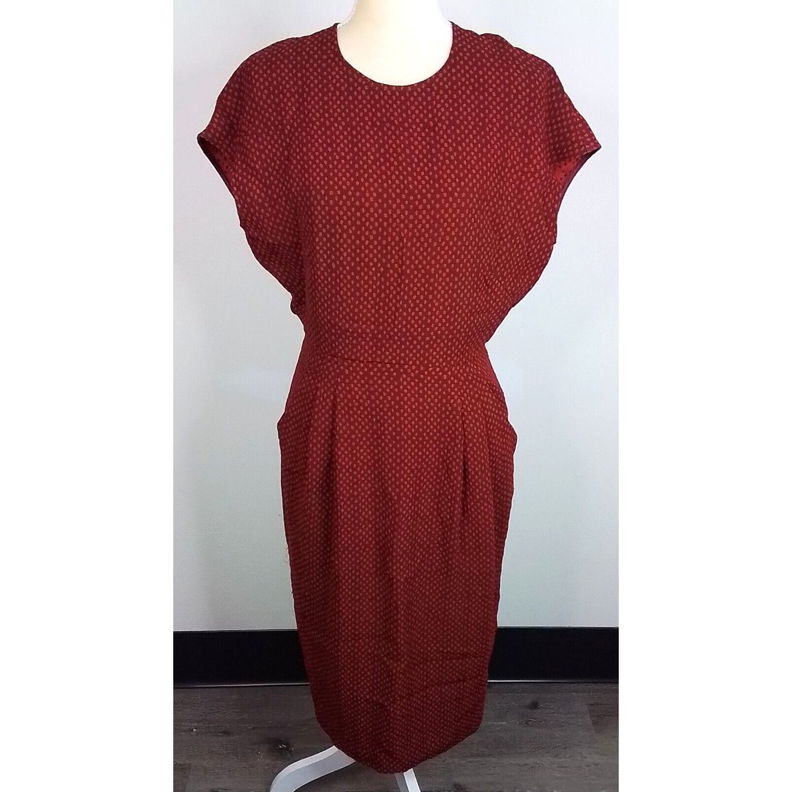 M.M.LaFleur MM Lafleur Dress Women's Size 6 Burgundy Italian Fabric Size M / US 6-8 / IT 42-44 - 2 Thumbnail