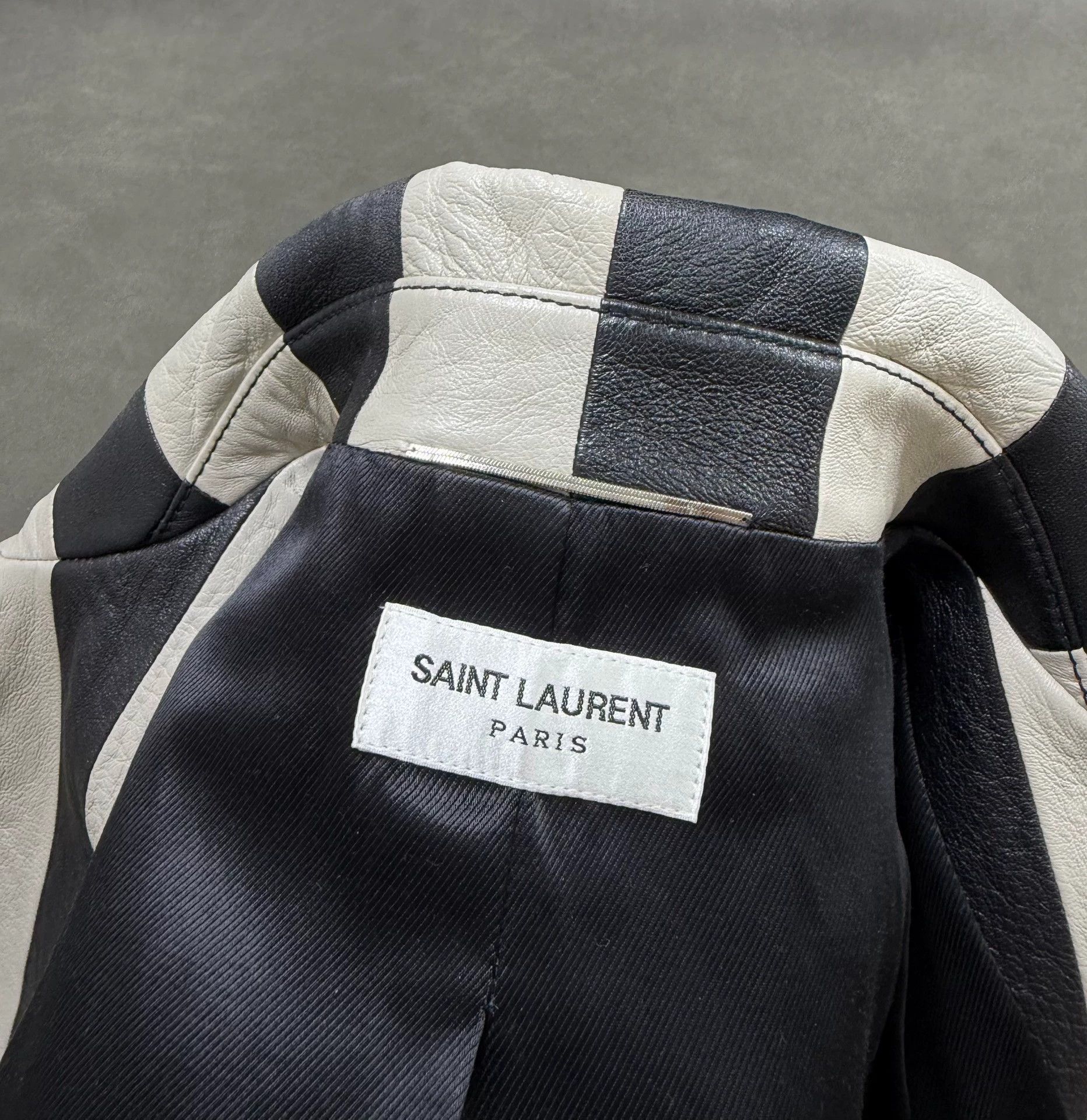 Saint Laurent Paris Saint Laurent Slp Runway Style Striped Lambskin Jacket Size US M / EU 48-50 / 2 - 6 Thumbnail