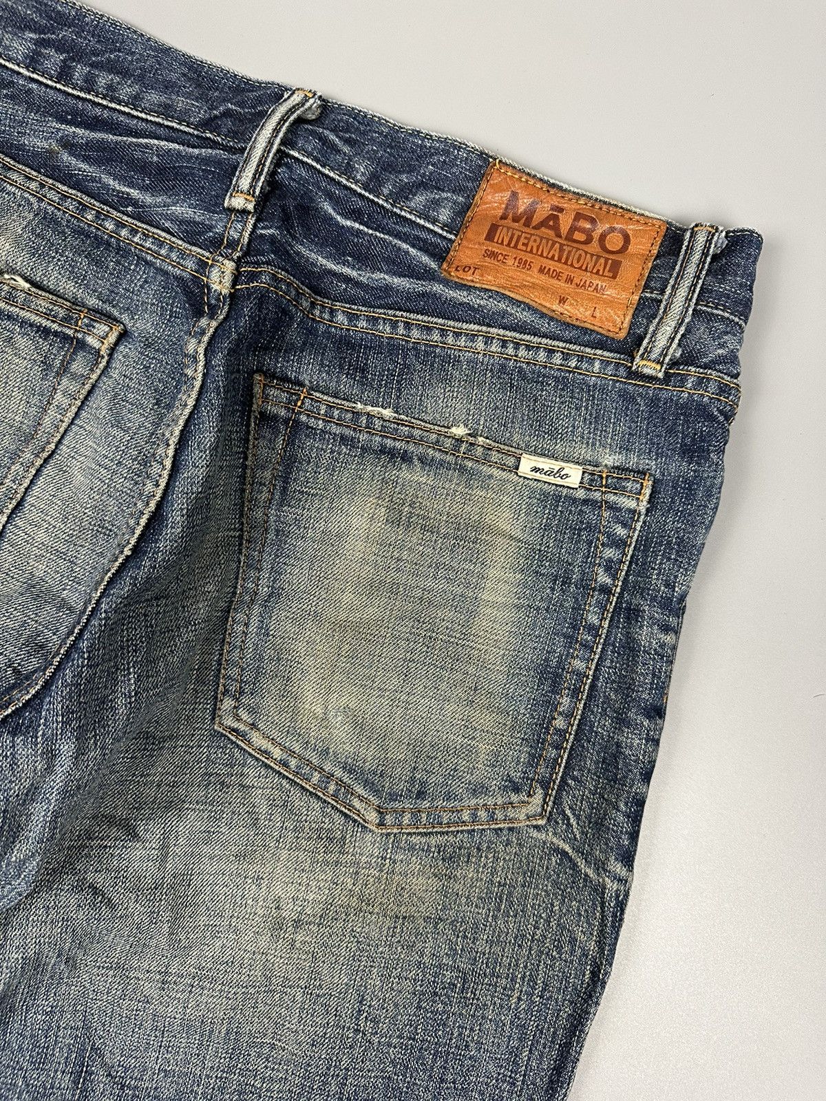 Japanese Brand Vintage Mabo International Whiskered Flared Denim Size US 31 - 10 Thumbnail