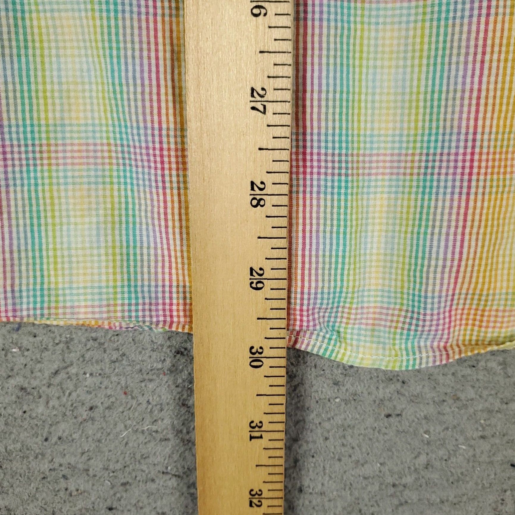 BUGATCHI Bugatchi Uomo Shirt Mens Medium Yellow Green Red Plaid Button-Up Long Sleeve Size US M / EU 48-50 / 2 - 4 Thumbnail