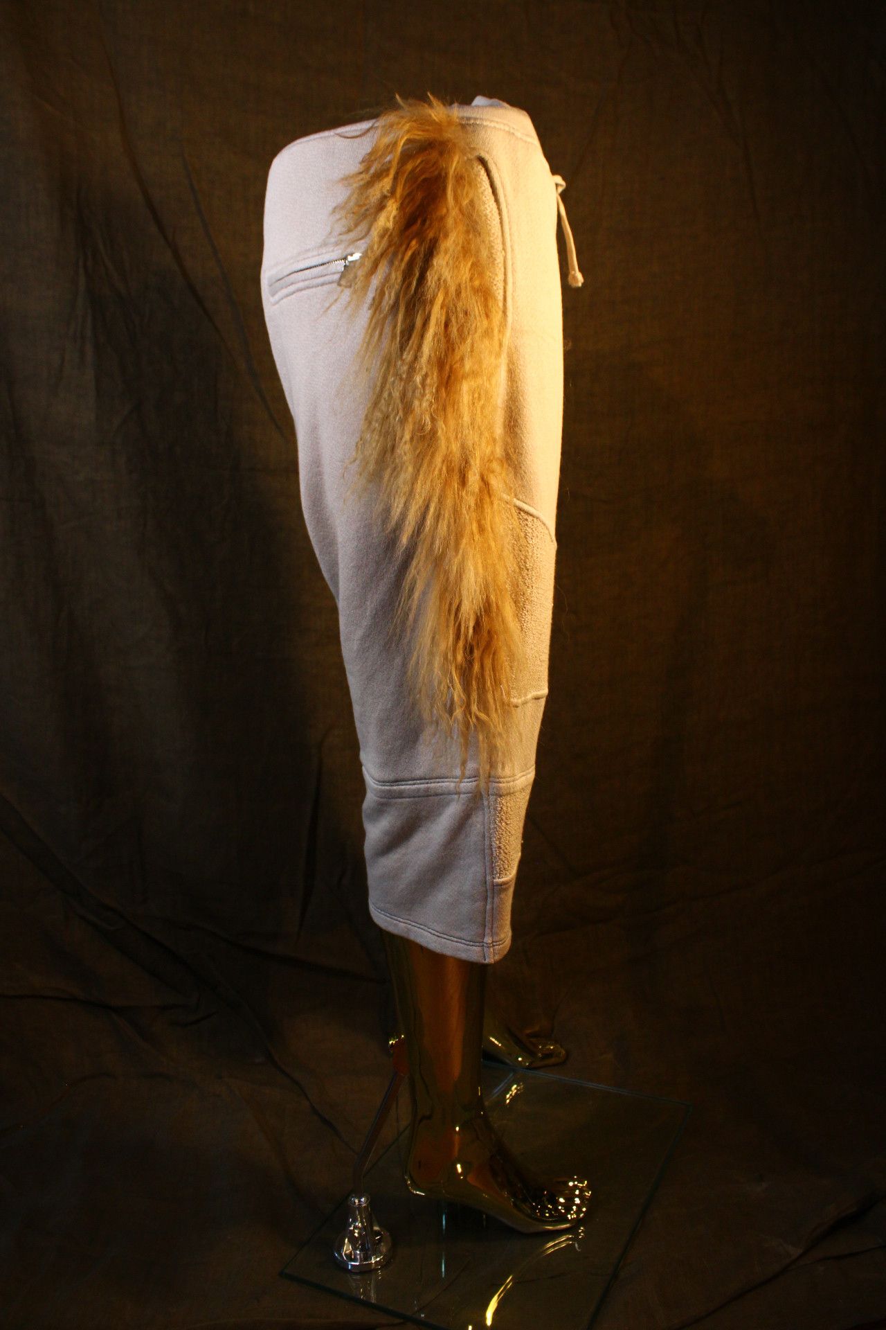 Other Custom-made Natural-Fabric Joggers with real mongolian fur Size US 32 / EU 48 - 8 Thumbnail