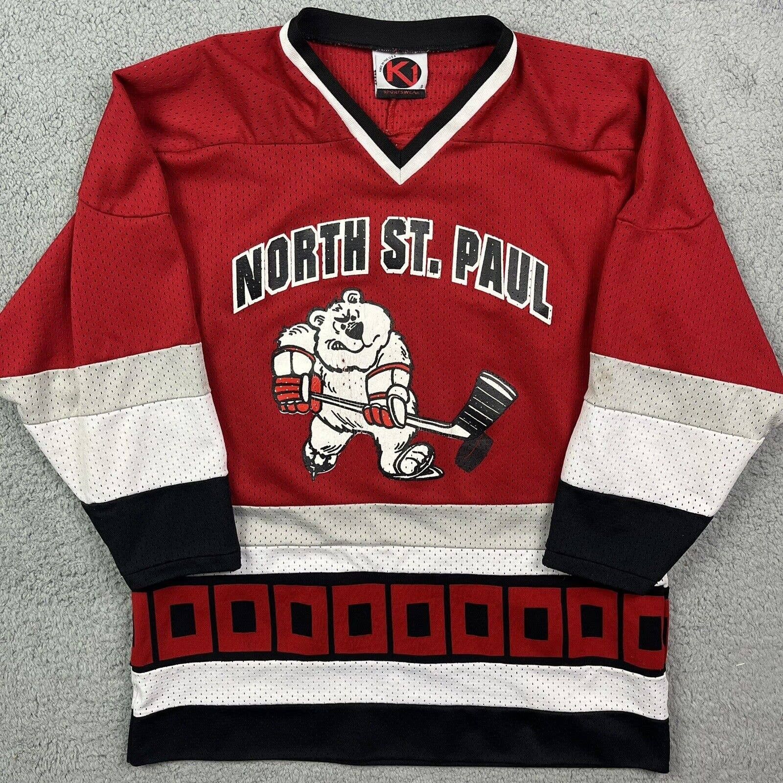 Vintage North St Paul Polars Minnesota MN K1 Hockey Jersey