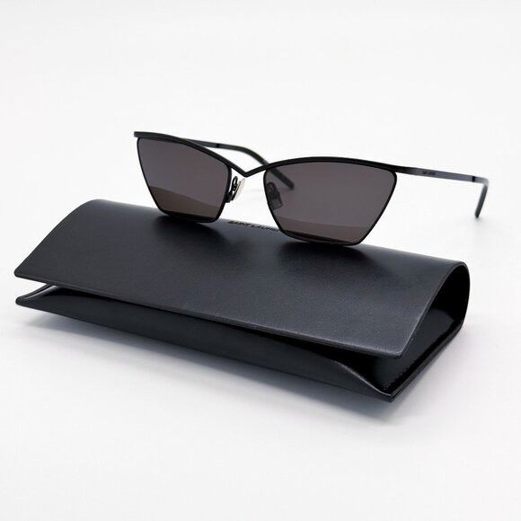 Saint Laurent Paris NEW SAINT LAURENT SUNGLASSES SL637 001 BLACK CAT EYE WOMEN E Size ONE SIZE - 1 Thumbnail