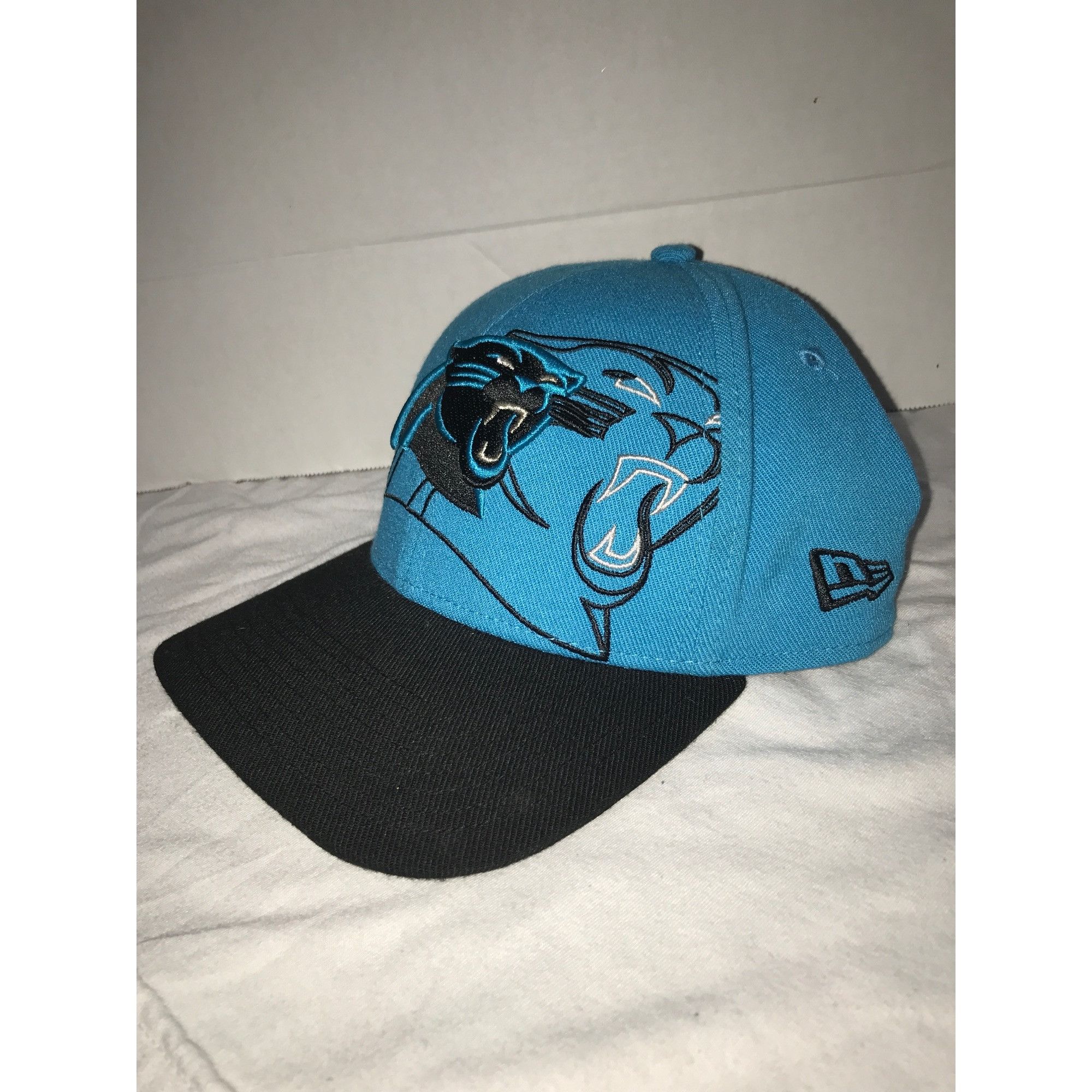 New Era Carolina Panthers Blue/Black 39Thirty Fitted New Era Cap Size ONE SIZE - 1 Thumbnail