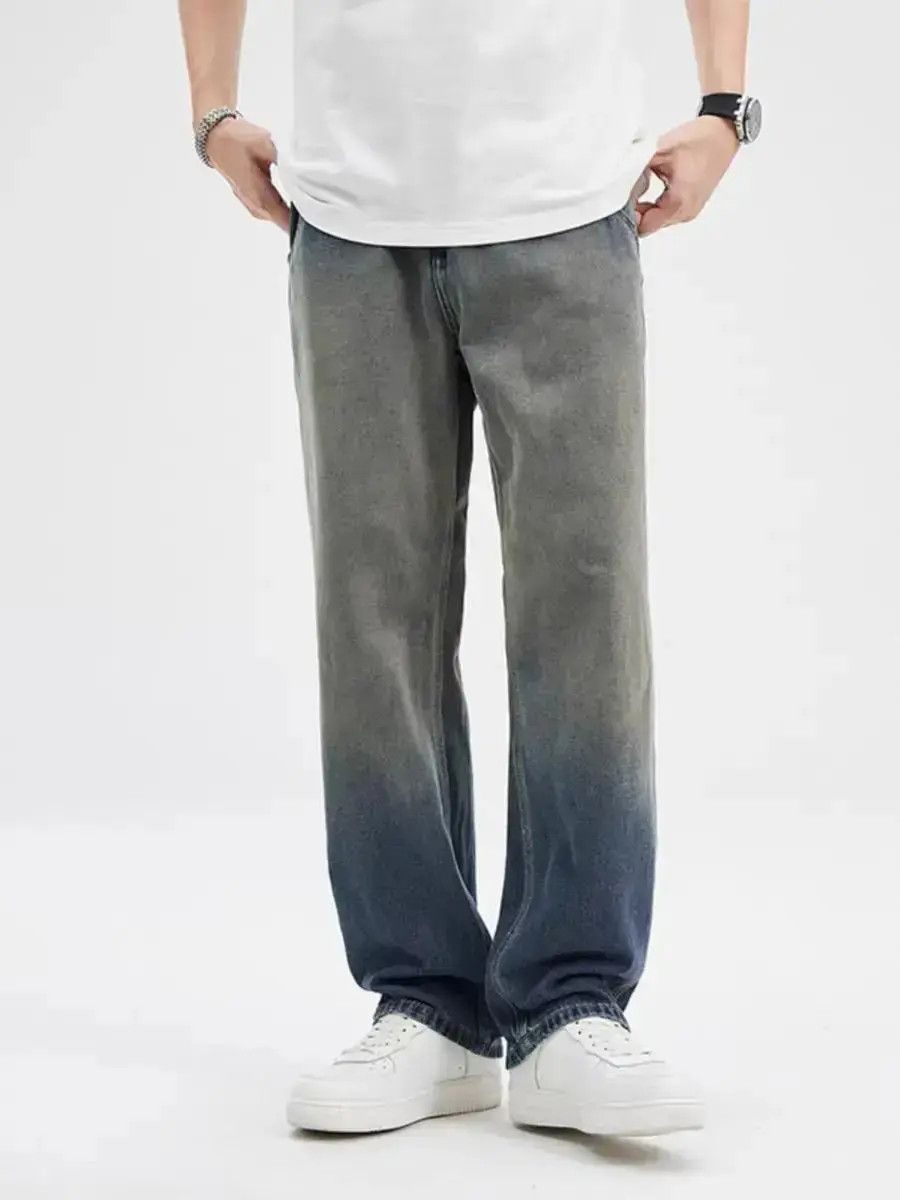 Japanese Brand Gradient American Vintage High Street Loose Jeans Size US 30 / EU 46 - 1 Thumbnail