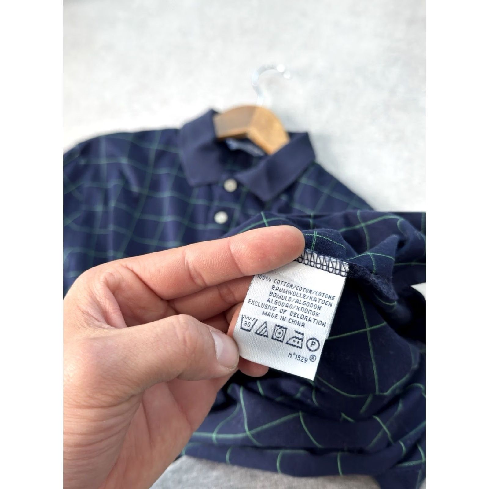 Ralph Lauren VINTAGE Ralph Lauren Polo Shirt Checkered Blue S Regular Mens True Blue 90s Preppy Golf Polo Ralph Lauren Casual Polos Size US S / EU 44-46 / 1 - 7 Thumbnail