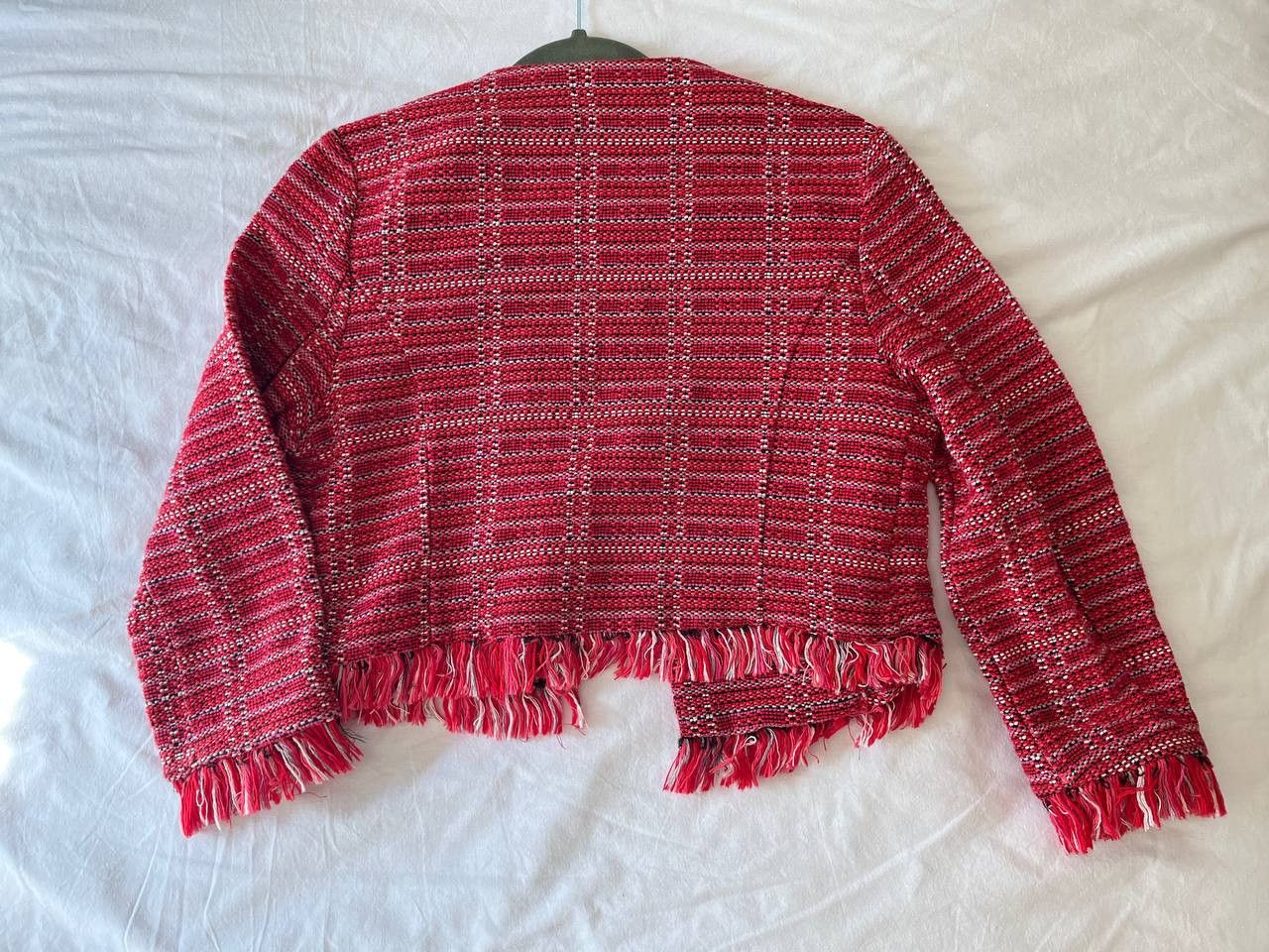 Other × Vintage Olla Pareg red knitted jacket with braid, coins and beads Size M / US 6-8 / IT 42-44 - 6 Thumbnail