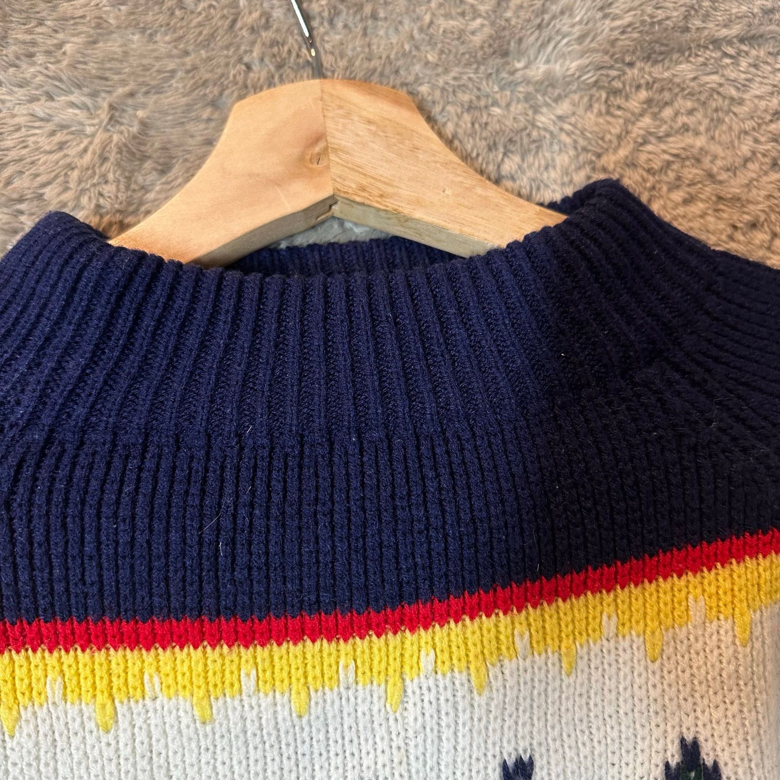 Other VTG Mock Neck Fair Isle Intarsia Aztec Ski Sweater Women XS Size XS / US 0-2 / IT 36-38 - 6 Thumbnail
