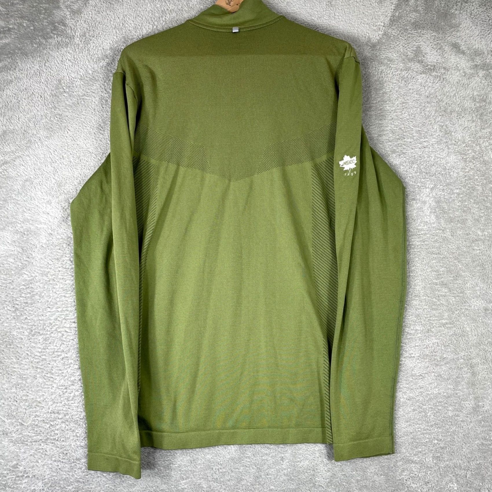 Nike Nike Golf Pullover Mens Large Olive Green 1/4 Zip Mock Neck Swoosh Logo Embroidered MBCC 1899 Maple Leaf Casual Activewear Size US L / EU 52-54 / 3 - 2 Thumbnail