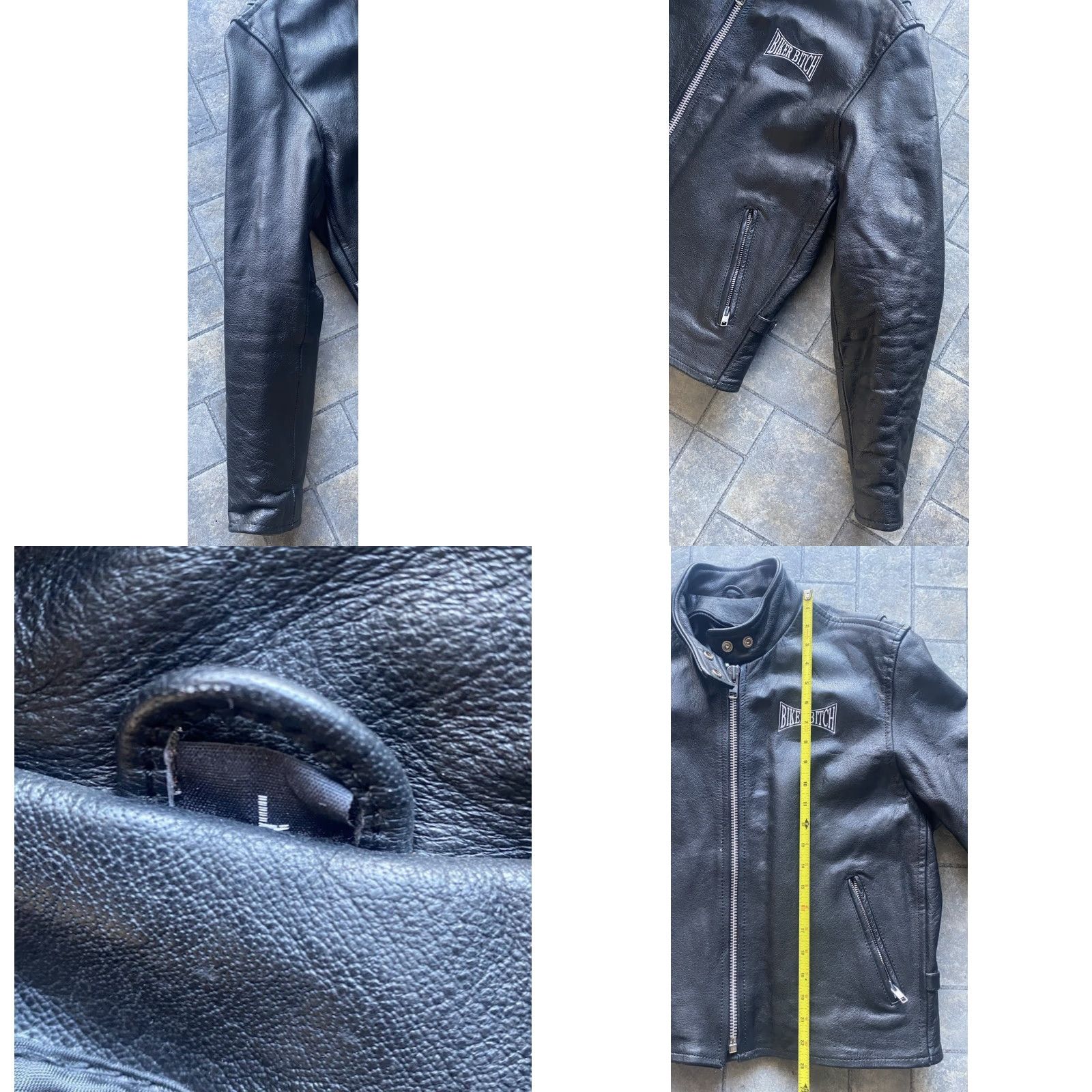 Vintage VINTAGE Biker Leather Motorcycle Jacket Coat Flaws Jamin Leather Women’s Size L Black Jacket Size L / US 10 / IT 46 - 8 Thumbnail