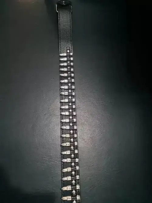 VIBE Bullet leather punk belt hollow rivet Size ONE SIZE - 4 Thumbnail
