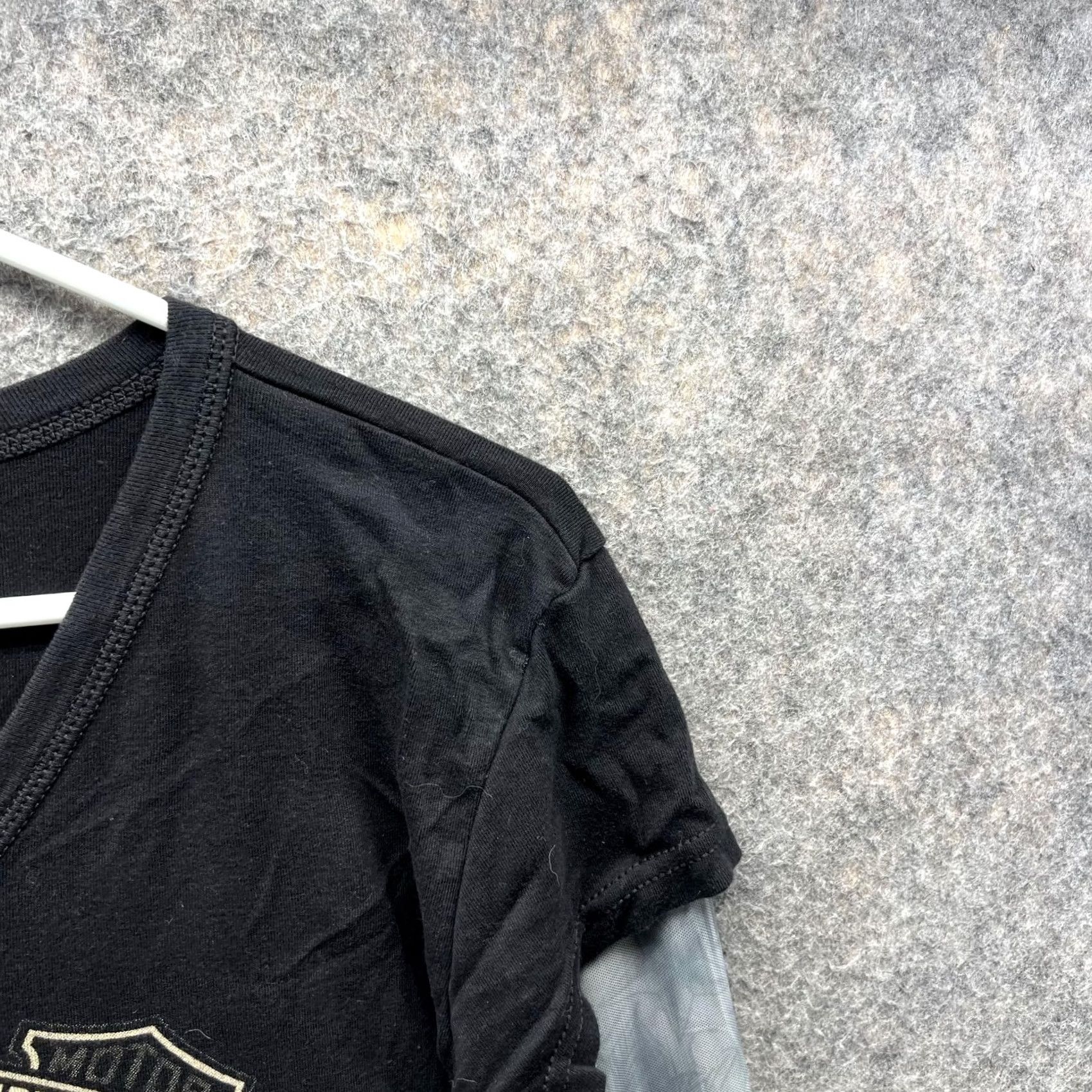 Harley Davidson Harley-Davidson Womens XL Skull Black Vintage Tee Long Sleeve Seacoast Casual Party Wear Size XL / US 12-14 / IT 48-50 - 6 Thumbnail