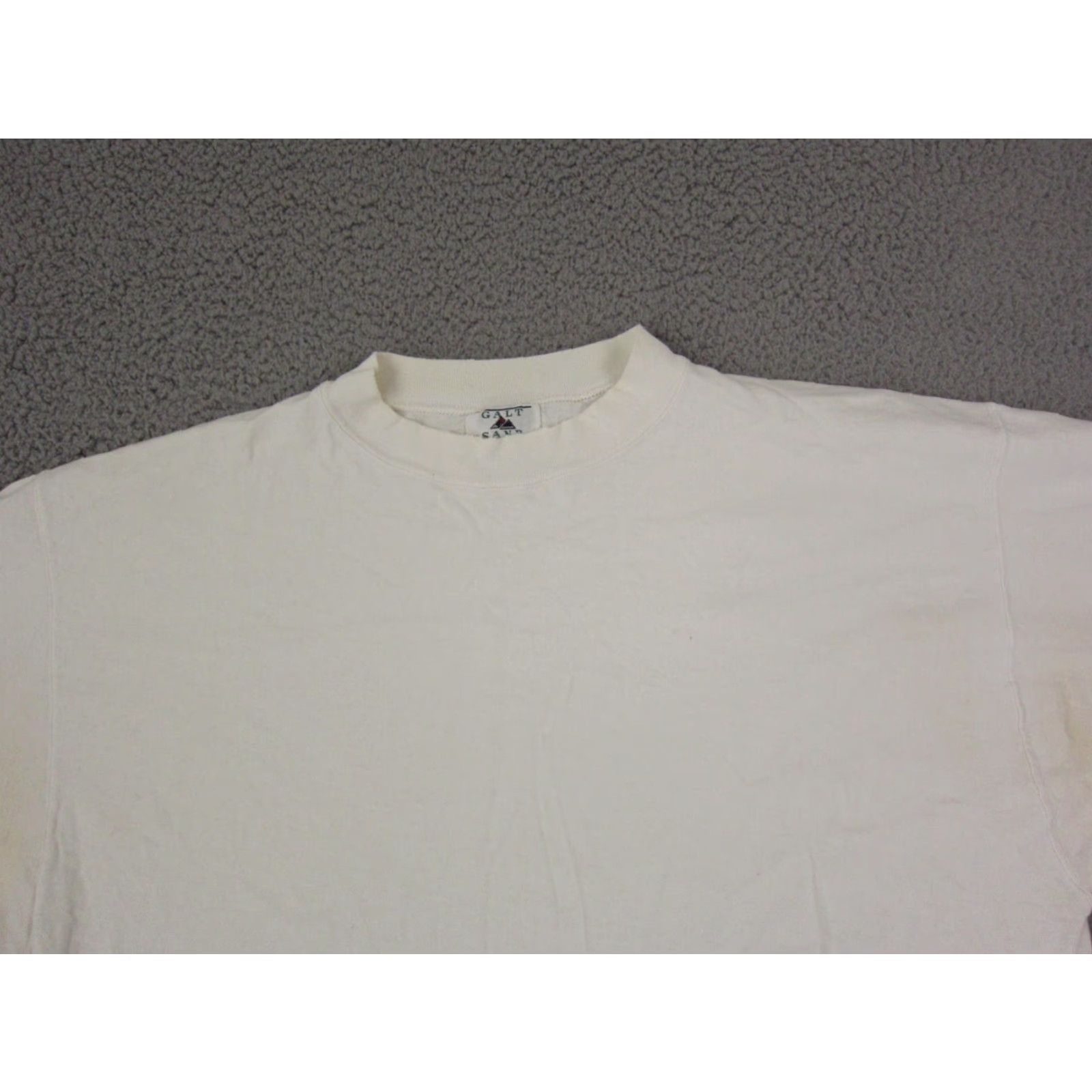 Vintage VINTAGE Galt Sand Shirt Mens L White Jersey 90s USA Crew Neck Short Sleeve Single Stitch Size US L / EU 52-54 / 3 - 3 Thumbnail