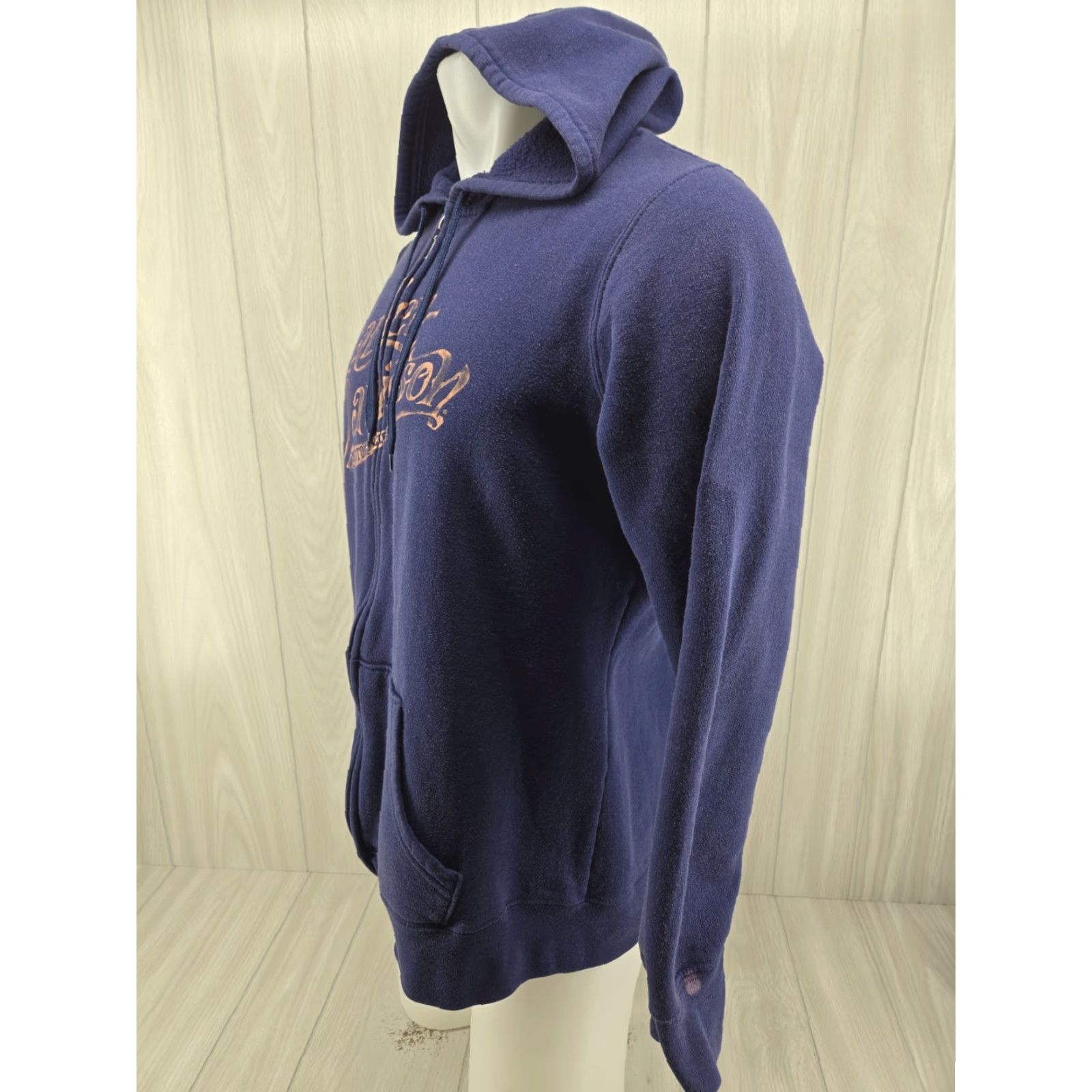 Harley Davidson VINTAGE Harley-Davidson Hoodie Womens XL Zip Up Black Logo Embroidered Front Pocket Full Zip Hooded Leather? No, Cotton Blend (adjusted) Size XL / US 12-14 / IT 48-50 - 4 Thumbnail