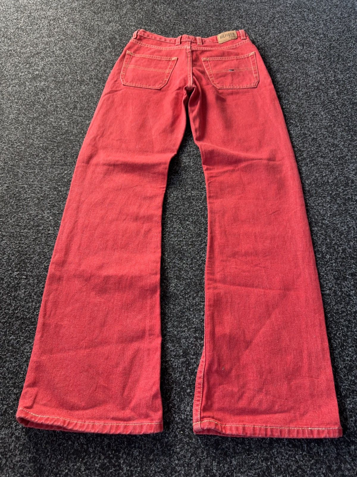 Japanese Brand × Tommy Hilfiger Tommy Hilfiger Hipster Red Flare Jeans Y2K Japanese style Size 27" / US 4 / IT 40 - 11 Thumbnail