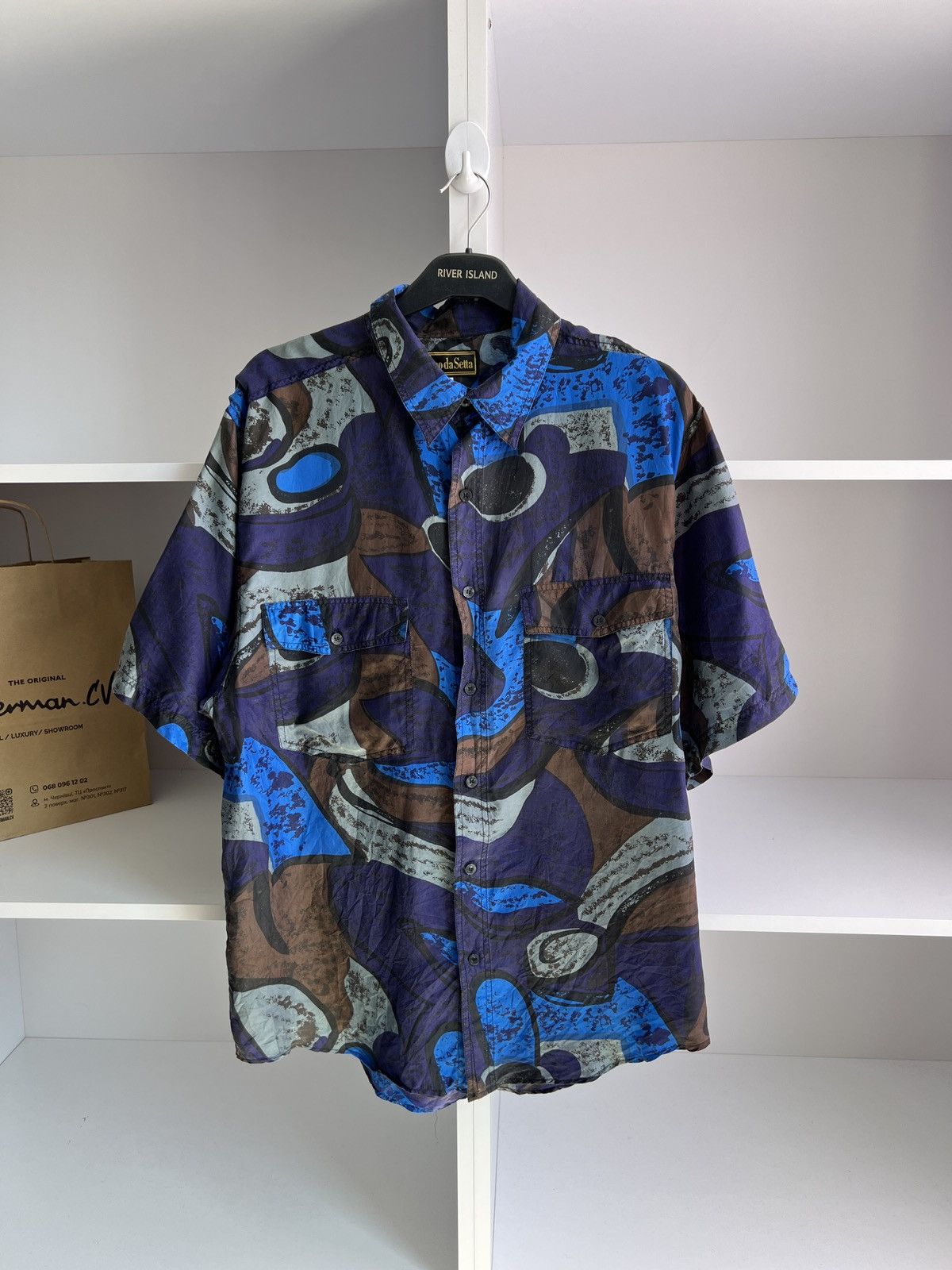Designer × Vintage Vintage Baco Da Setta Short Sleeve Shirt Size US L / EU 52-54 / 3 - 1 Thumbnail