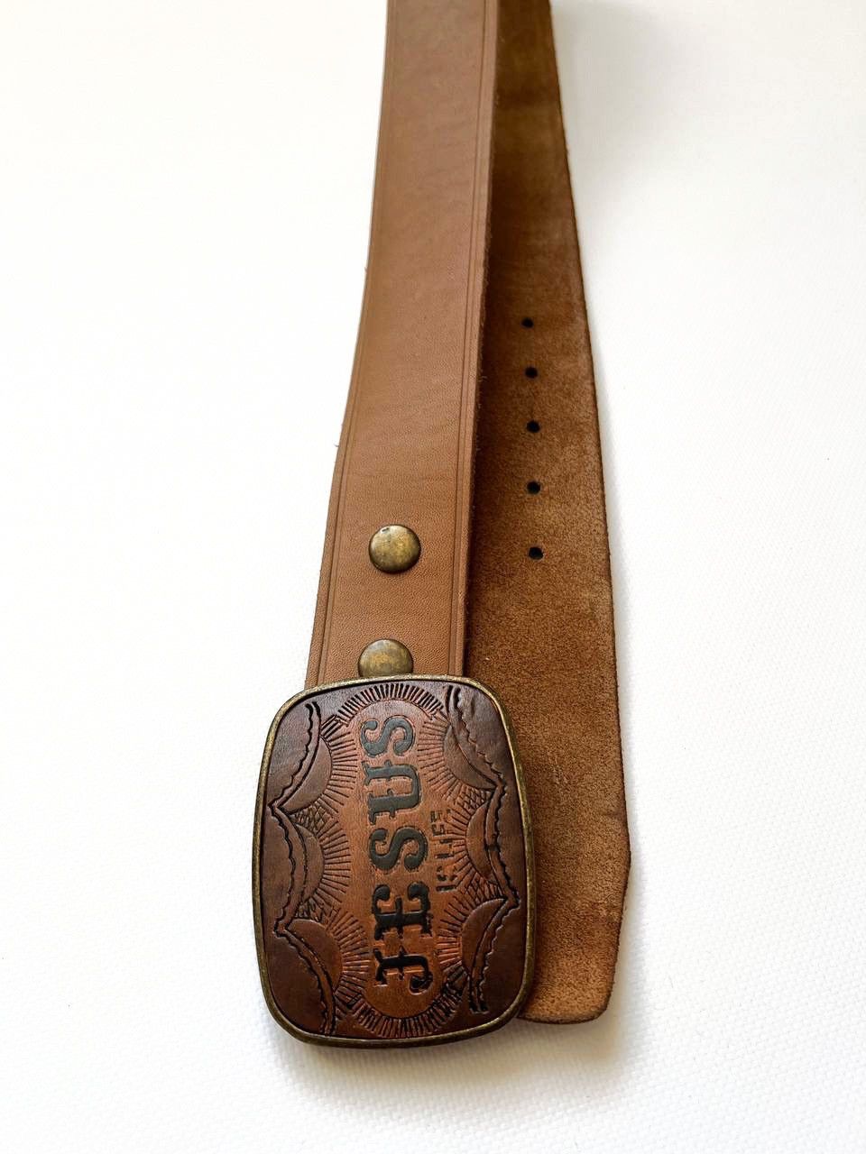 Dsquared2 Vintage Dsquared2 Buckle Jesus is Life Belt Dsquared Size ONE SIZE - 2 Thumbnail
