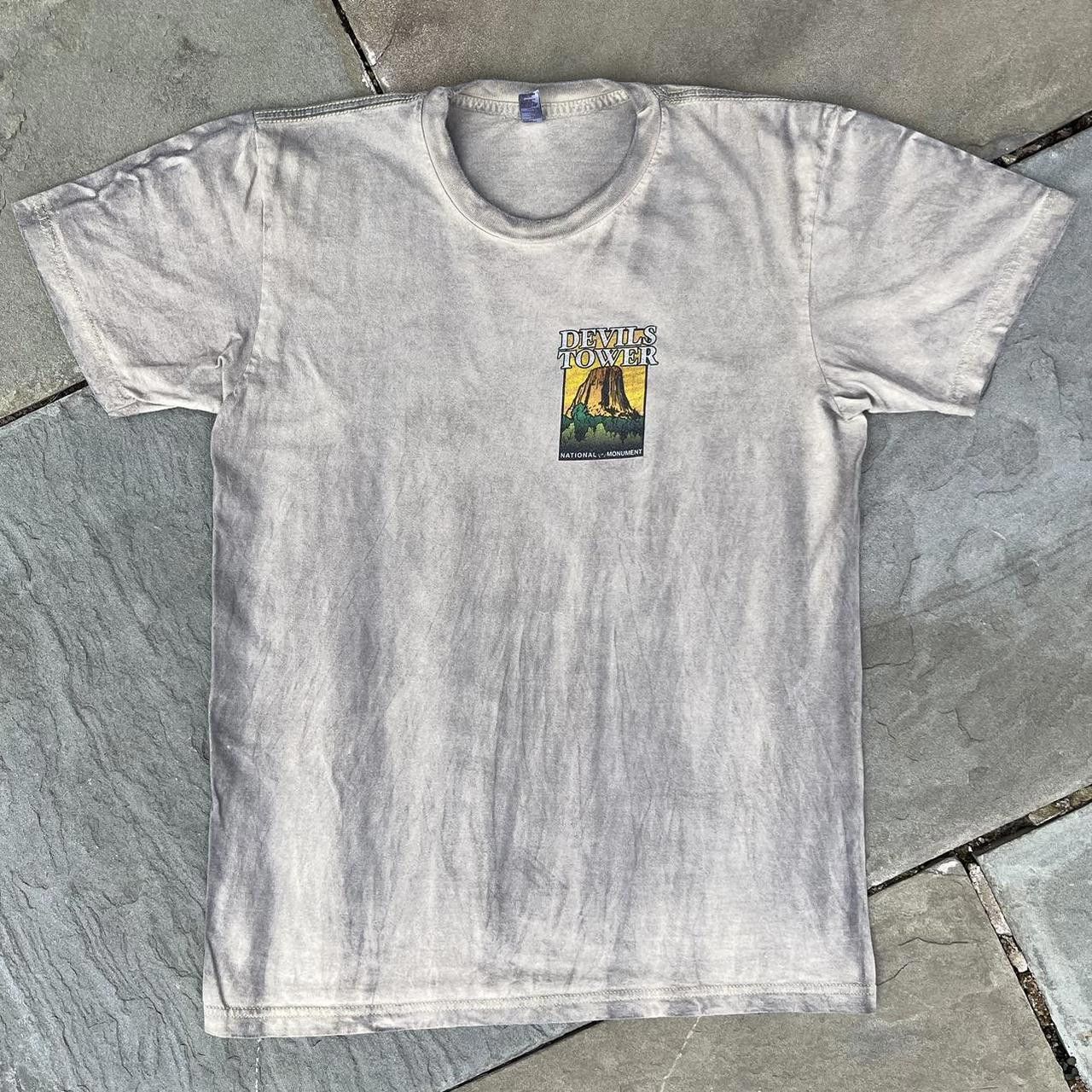 American Apparel Upcycled Overdyed Devil’s Tower Wyoming T-Shirt Made in USA Size US M / EU 48-50 / 2 - 1 Thumbnail