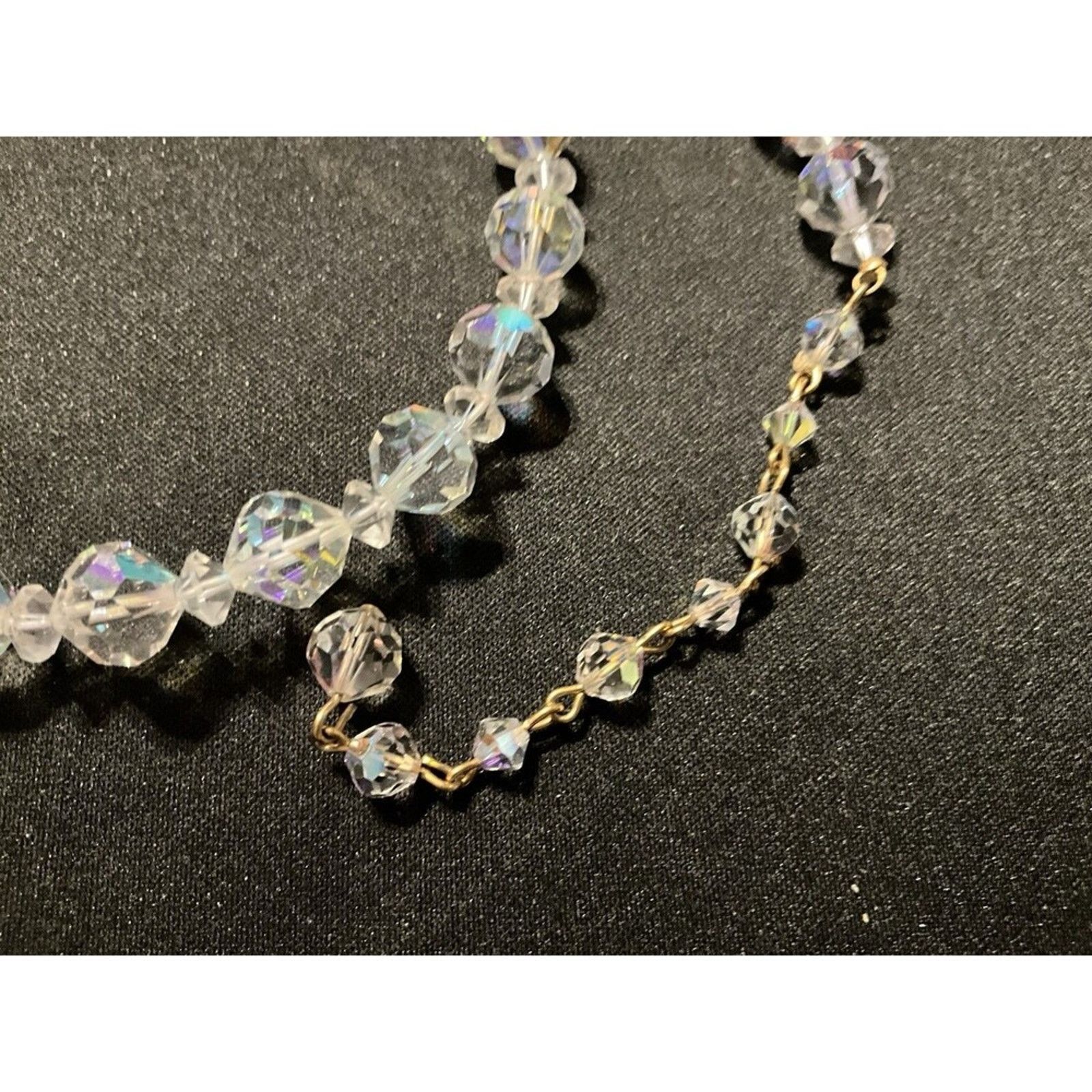 Other Aurora Borealis 18in Necklace Gold Plated Findings Clasp Size ONE SIZE - 4 Thumbnail