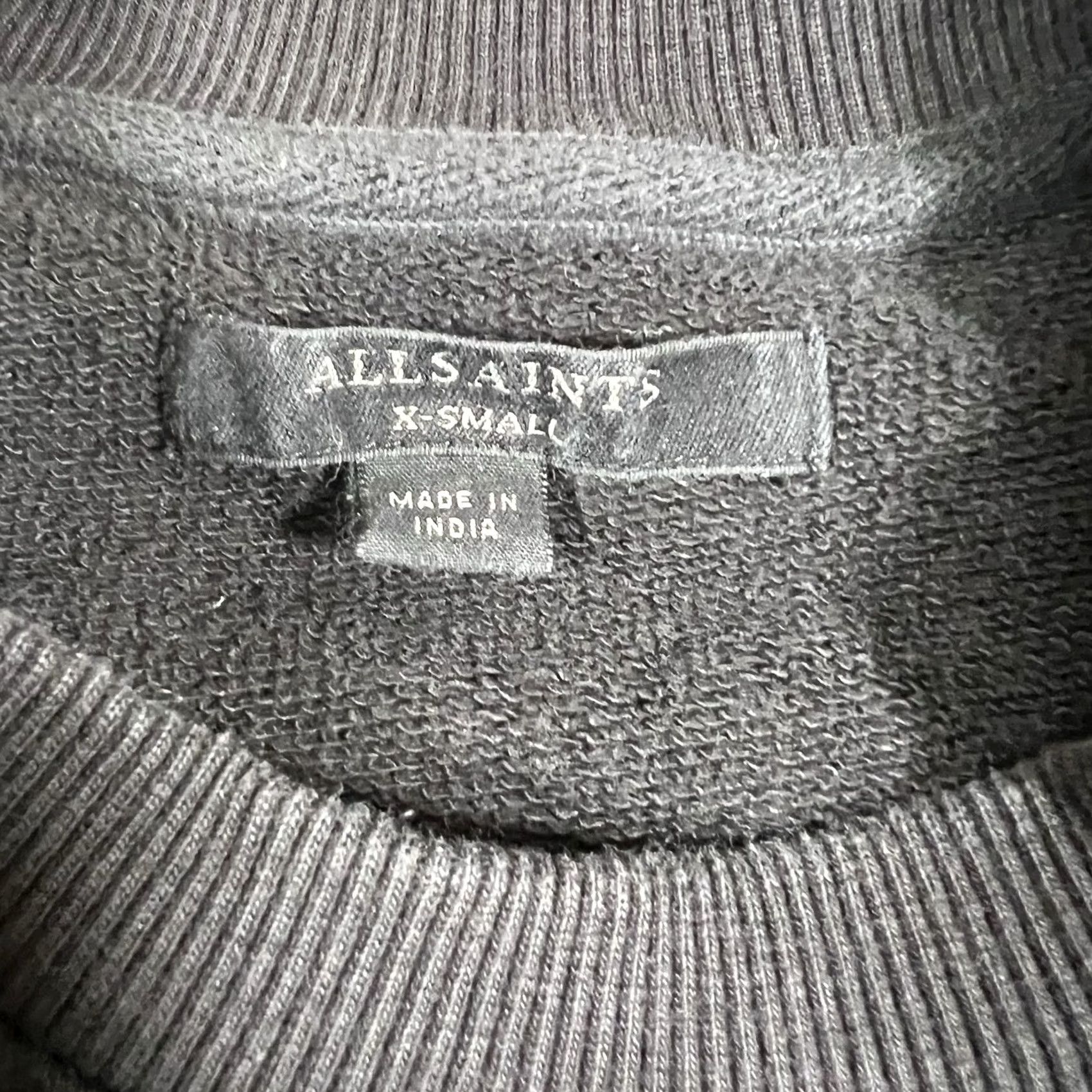 Allsaints VINTAGE ALLSAINTS Women's XS Embroidered Scar Sweat Sweater XS Black Pullover Womens Embroidered Sweatshirt Size XS / US 0-2 / IT 36-38 - 3 Thumbnail