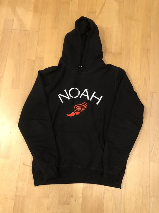 Noah Noah Winged Foot Embroidered Hoodie - Black | Grailed