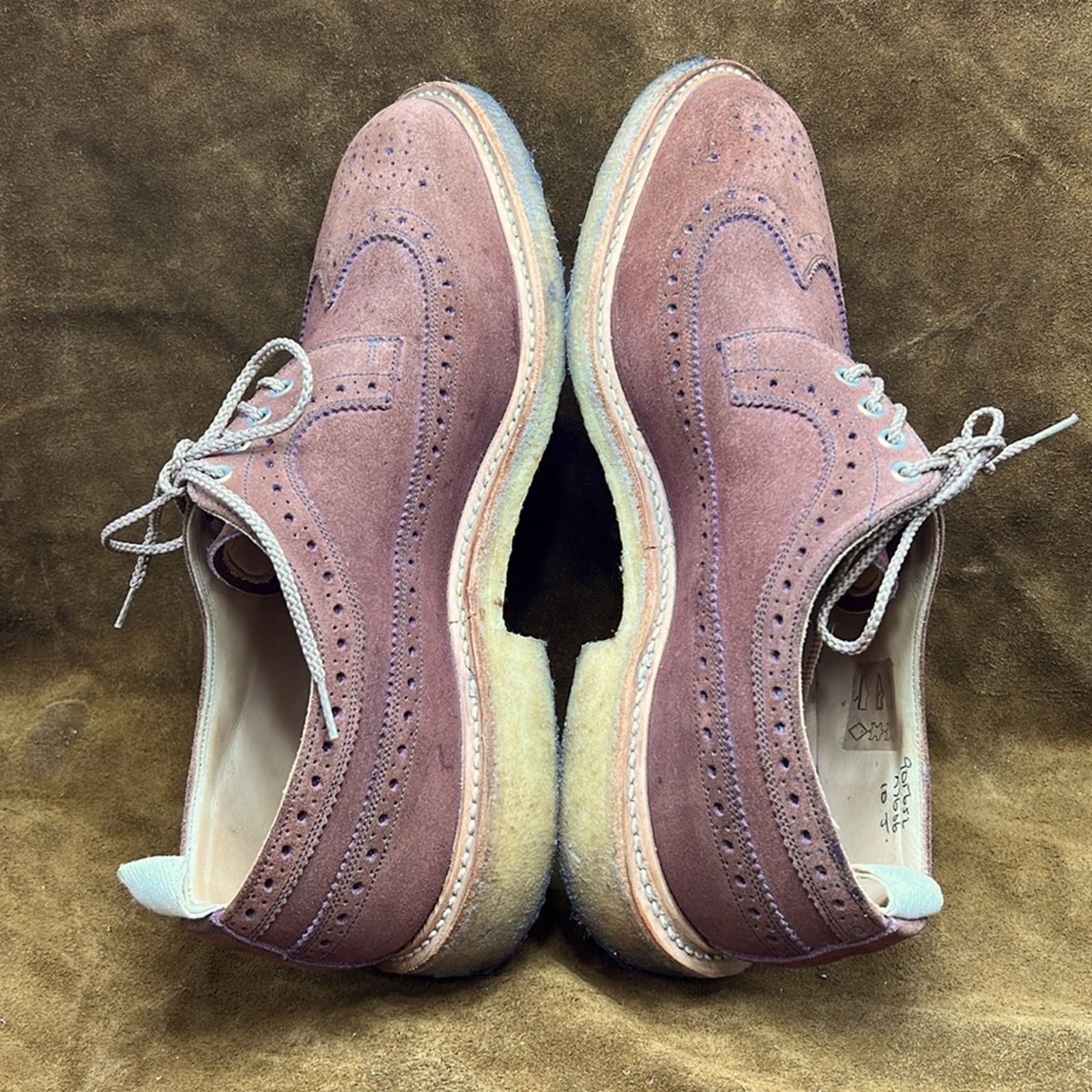 Other End Hunting CO. By Trickers Suede Wingtip Shoes Size US 11 / EU 44 - 9 Thumbnail