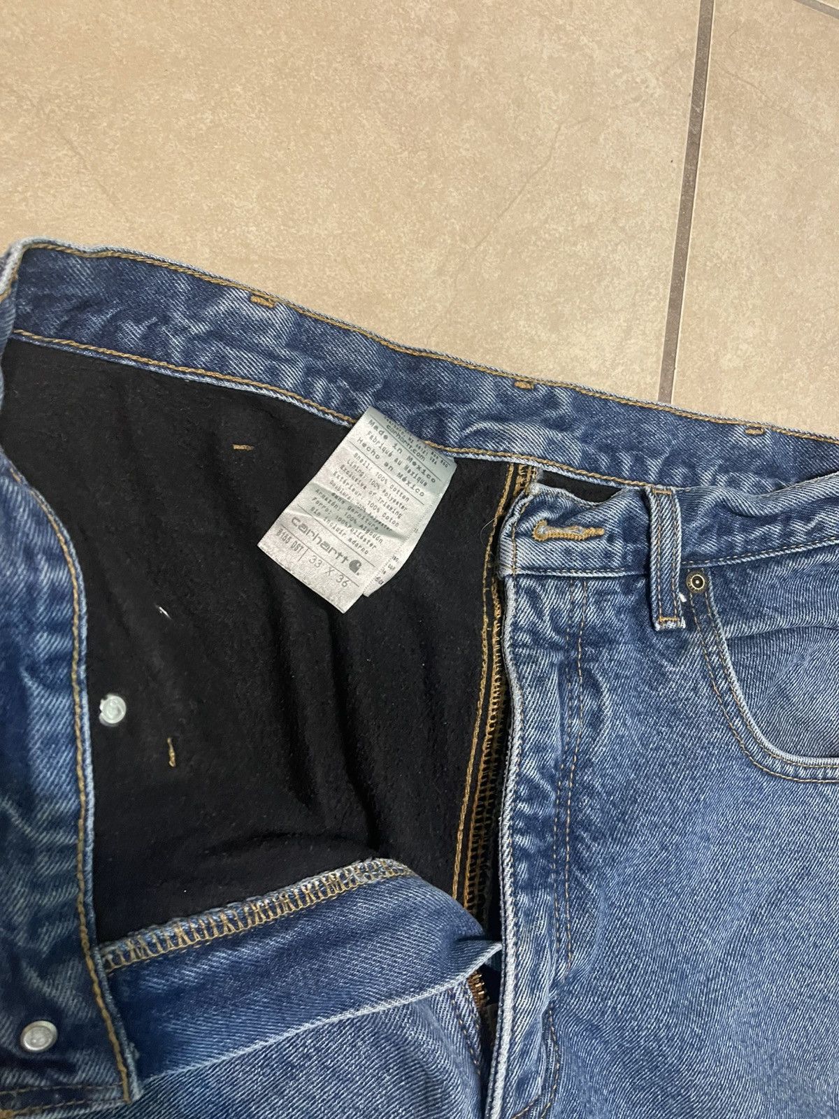 Carhartt × Carhartt Wip × Vintage VTG CARHARTT INSULATED DENIM JEANS Size US 33 - 3 Thumbnail