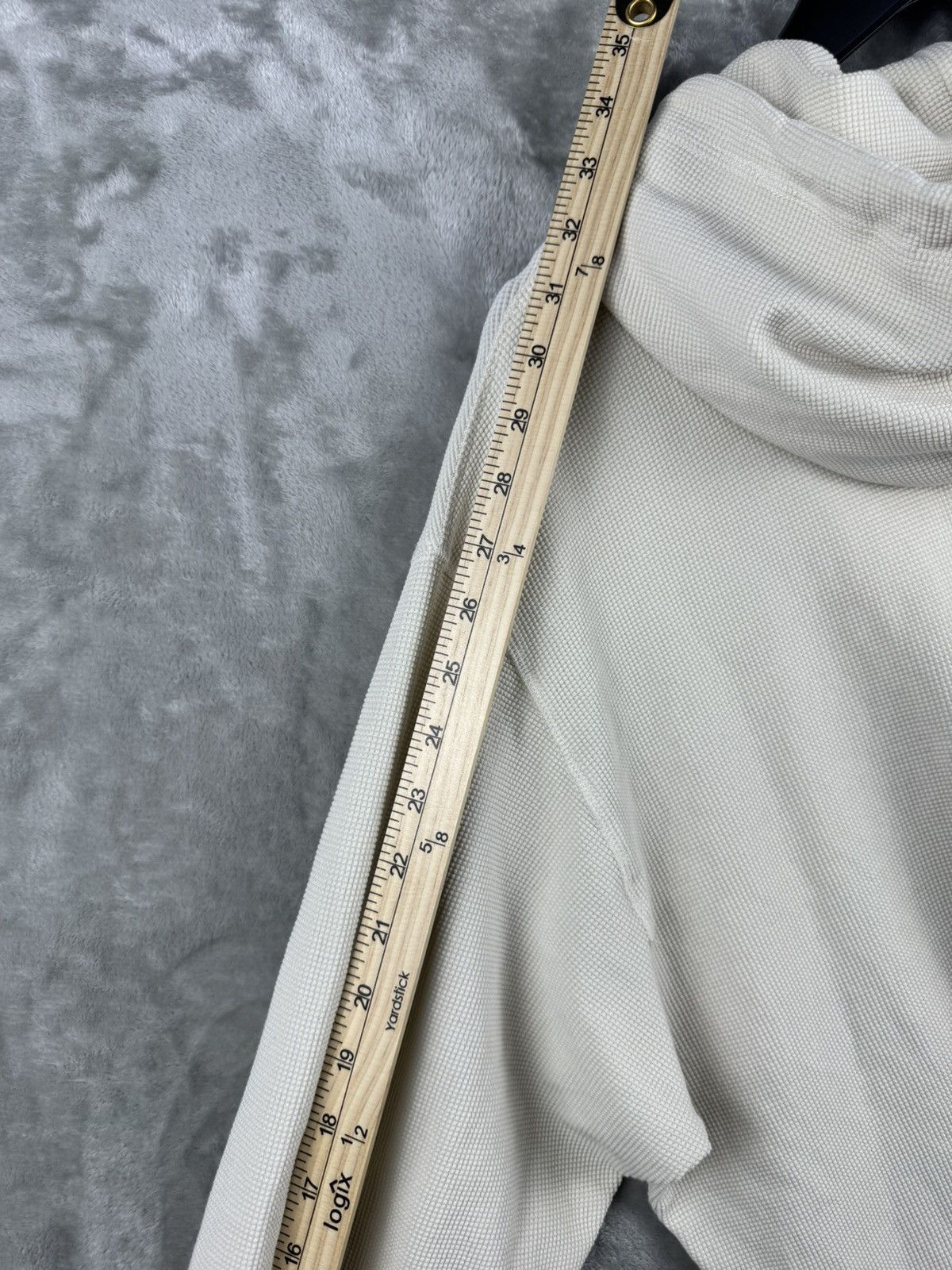Helmut Lang Helmut Lang Waffle Knit Pull Over Hoodie Mens Large Size US L / EU 52-54 / 3 - 13 Thumbnail