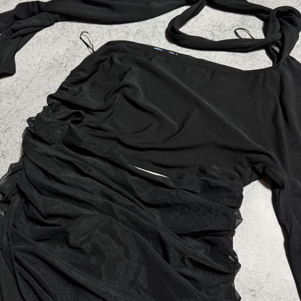 H&M × Mugler Rare Mugler X H&M Knot Detail One Shoulder Dress Size XL / US 12-14 / IT 48-50 - 6 Thumbnail