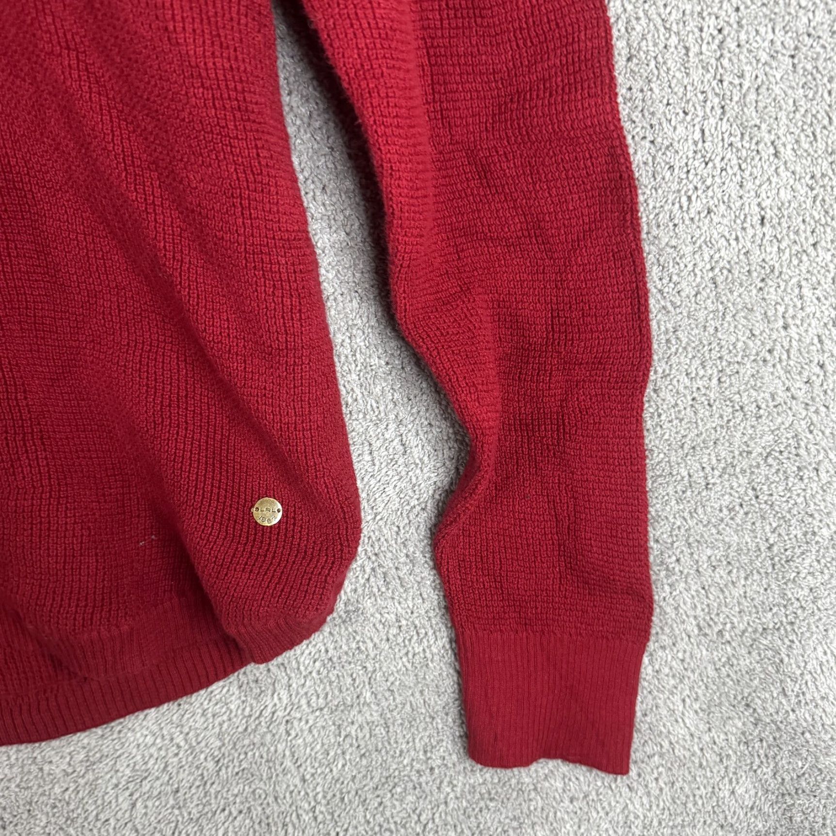 Ralph Lauren Lauren Ralph Lauren Sweater Womens XL Red Cowl Neck Waffle Knit Pullover Size XL / US 12-14 / IT 48-50 - 3 Thumbnail