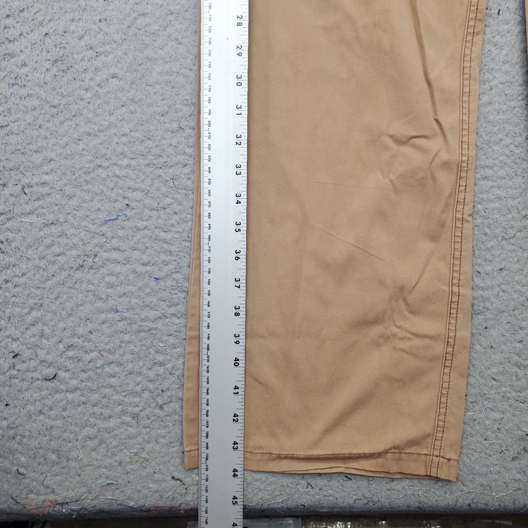 KAVU KAVU Mens Pants Chino Tan 40 Flat Front Slash Pocket 32.25 Inseam Regular Fit Casual Outdoor VINTAGE Size US 40 / EU 56 - 3 Thumbnail