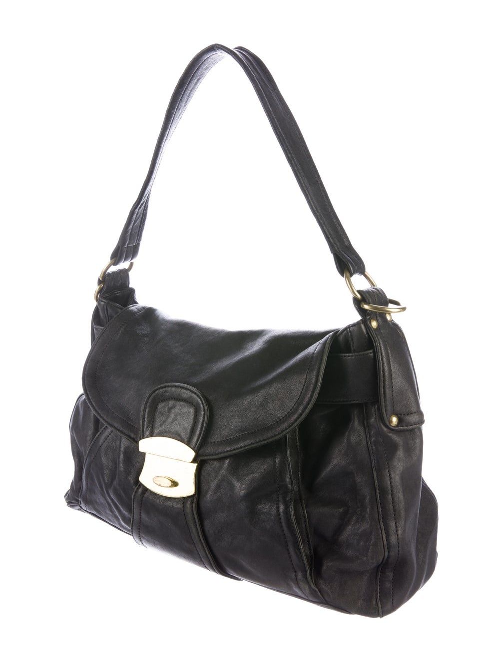 Other Kooba Vintage Black Leather w Brass Hardware Handbag Rare Size ONE SIZE - 3 Thumbnail