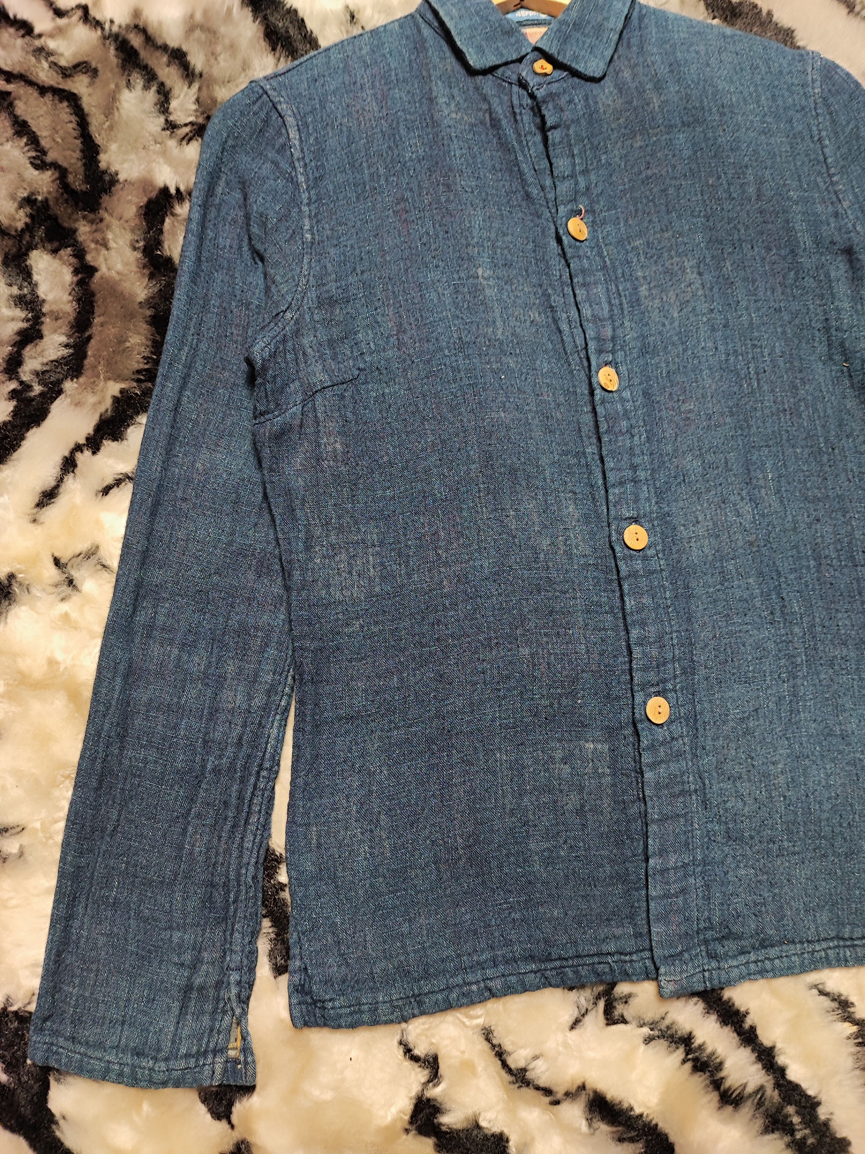 45rpm Vintage 45rpm Indigo Dyed Plaid shirt Size US S / EU 44-46 / 1 - 3 Thumbnail