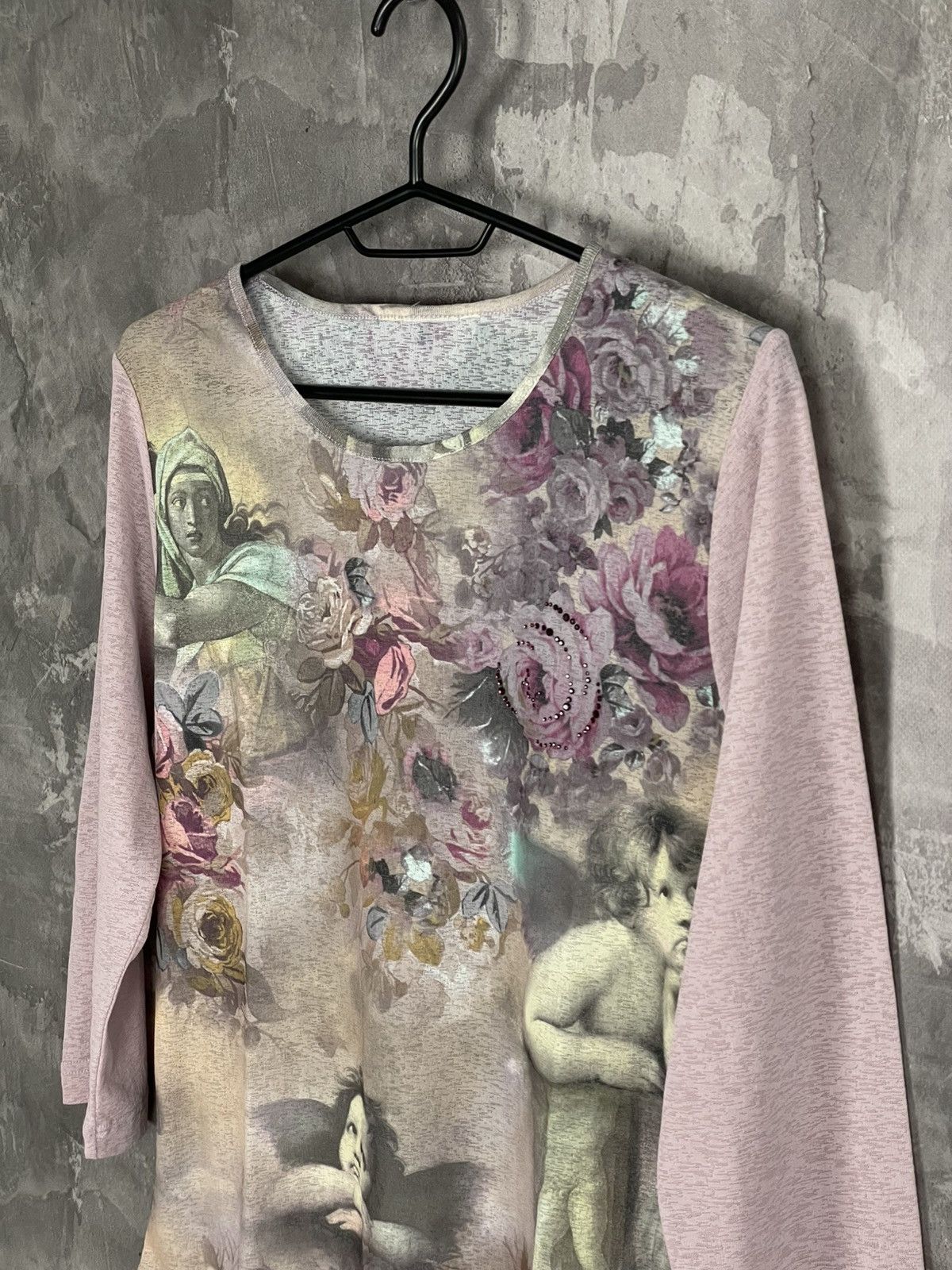 20471120 × Hysteric Glamour × Le Grande Bleu (L.G.B.) Y2K Hysteric Glamour Style Mesh “Angels” Long Sleeve Size M / US 6-8 / IT 42-44 - 7 Thumbnail