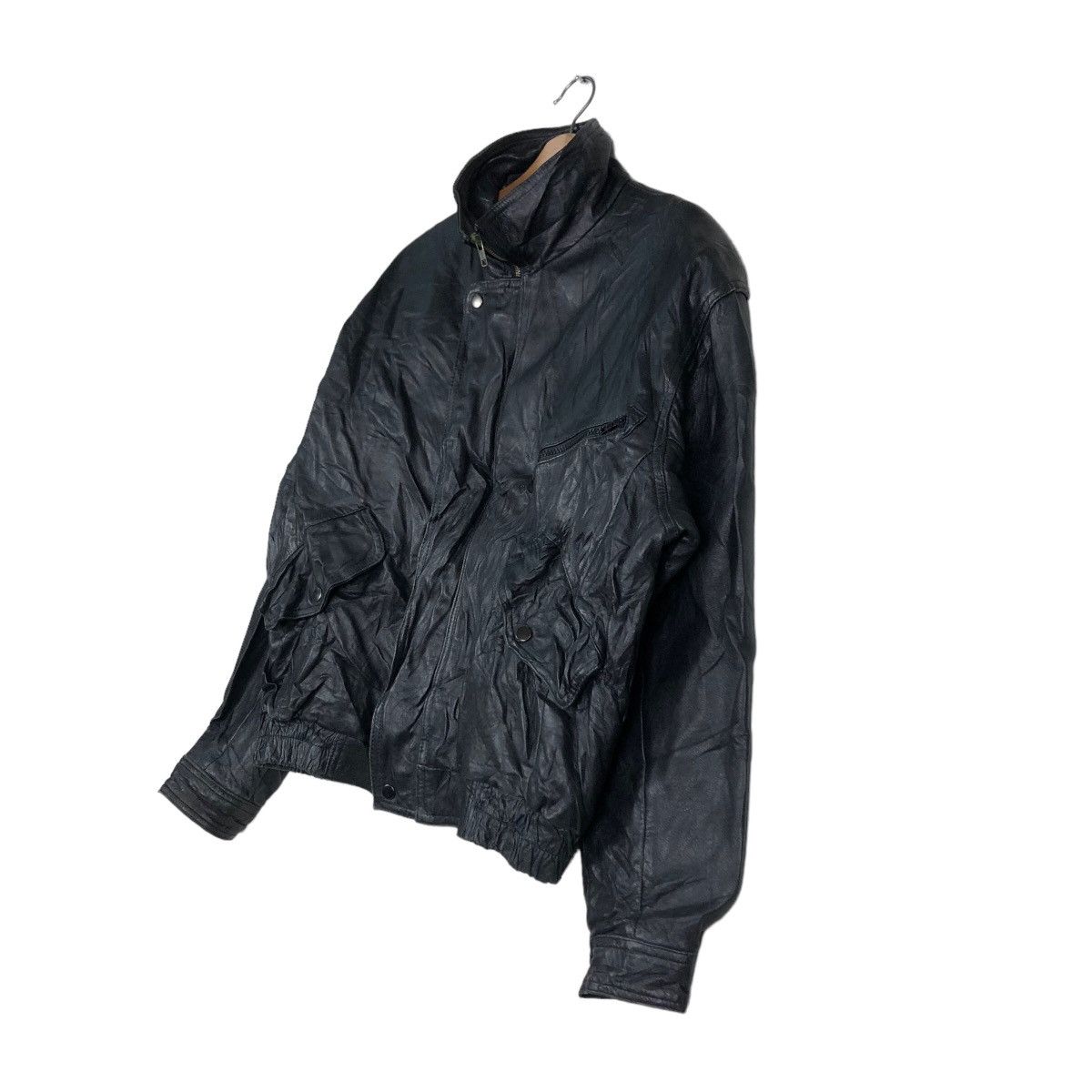 Issey Miyake 🔥Vintage Leather Biker Jacket Double Collar Vicenza Japan Size US M / EU 48-50 / 2 - 2 Thumbnail