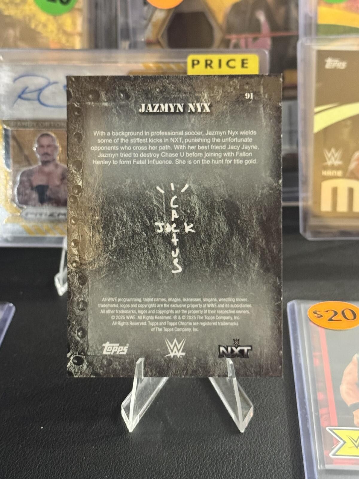 Topshop 2025 Cactus Jack WWE Jazmyn Nyx Blue Sonar Refractor /125 Size ONE SIZE - 2 Thumbnail