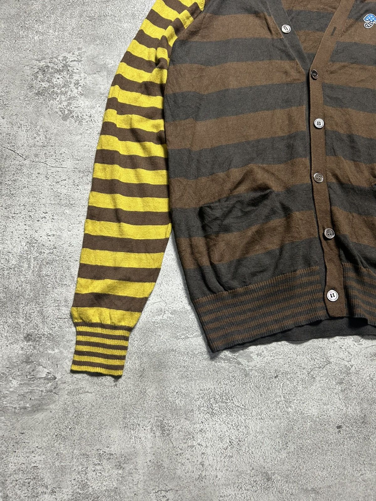Issey Miyake Frapbois by Issey Miyake Stipe Knit Cardigan Hooded Jacket Size US M / EU 48-50 / 2 - 3 Thumbnail