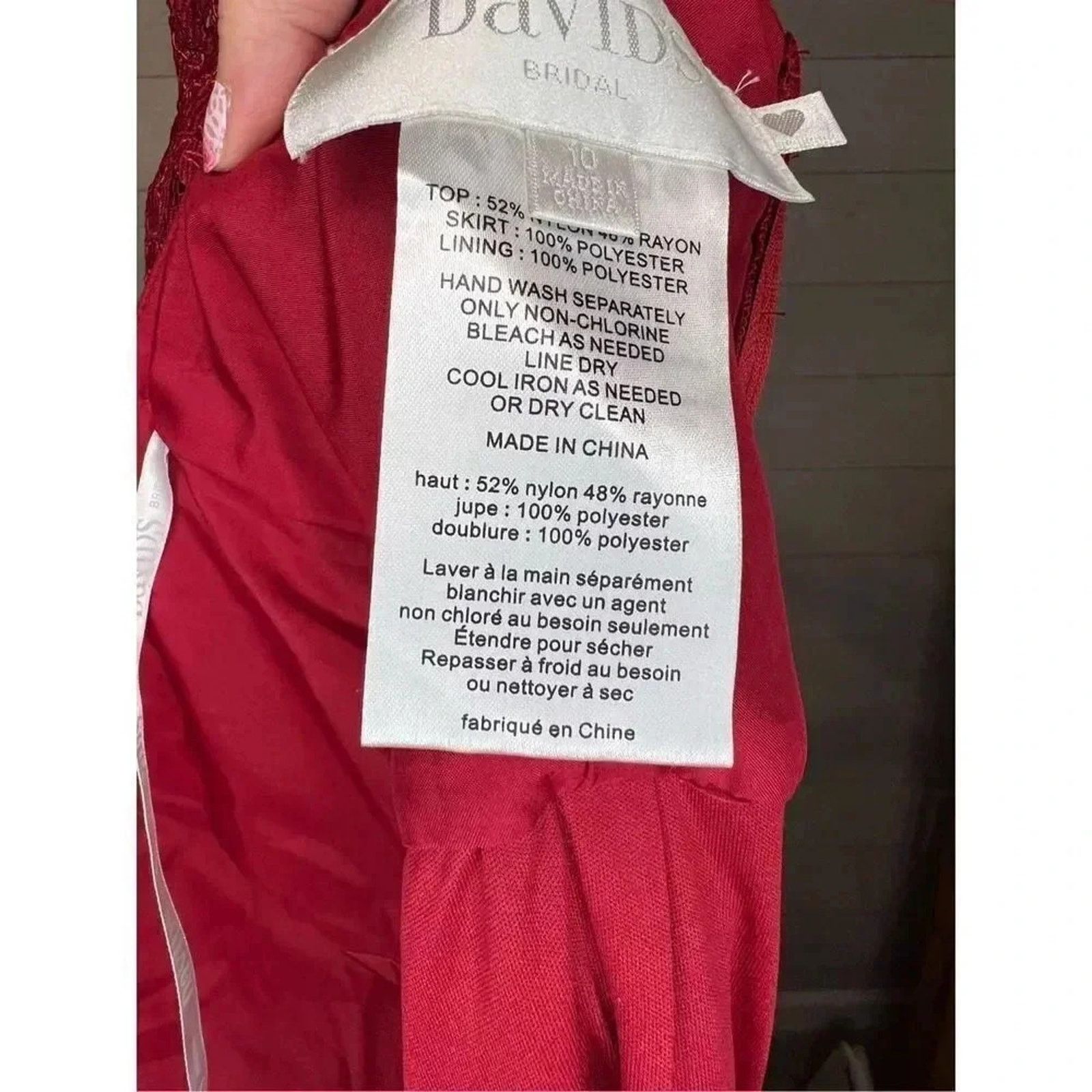 Other David’s Bridal apple red layered lace dress Size 10 Size L / US 10 / IT 46 - 7 Thumbnail