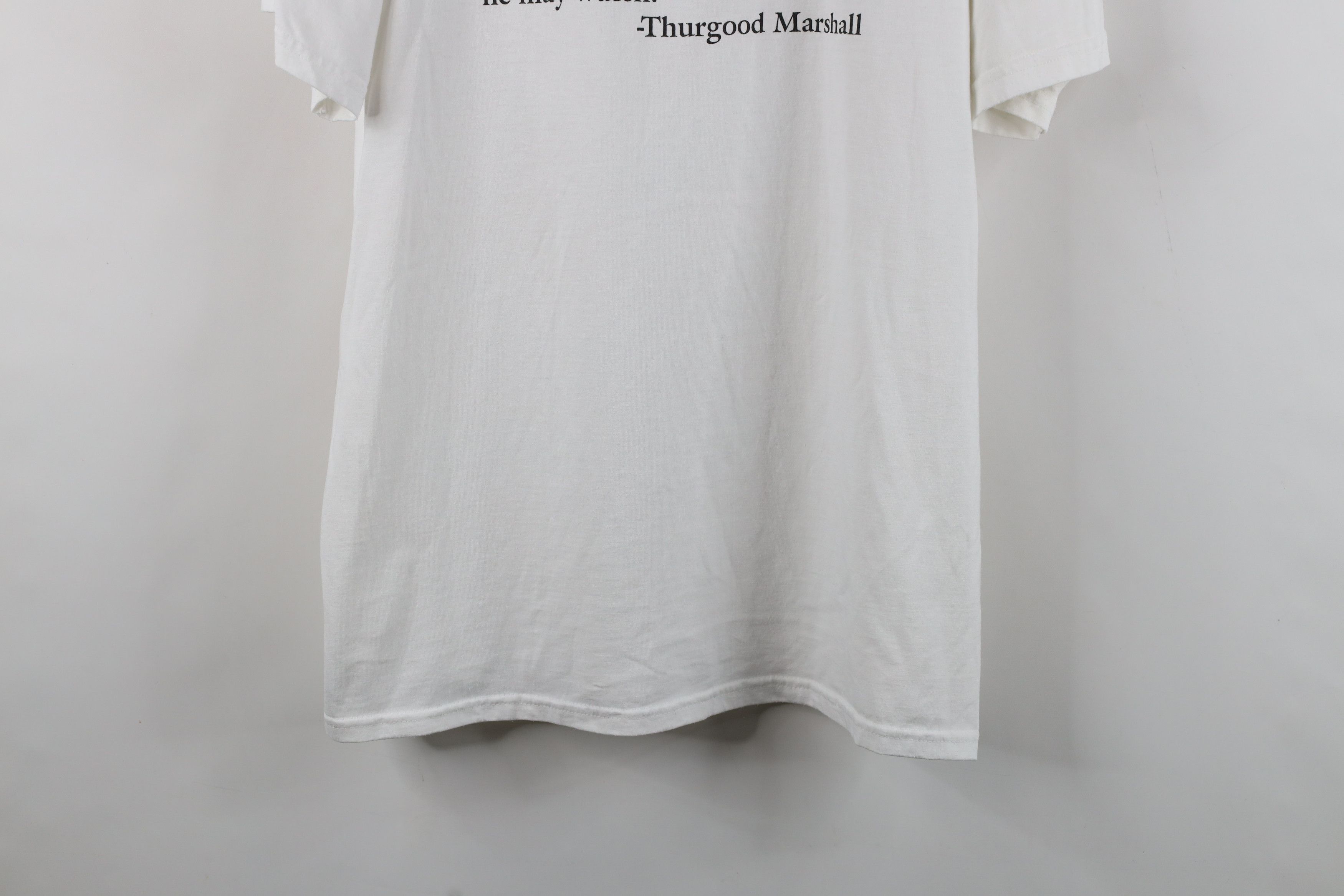 Vintage Vintage 90s 1st Amendment Thurgood Marshall T-Shirt White Size US XXL / EU 58 / 5 - 3 Thumbnail