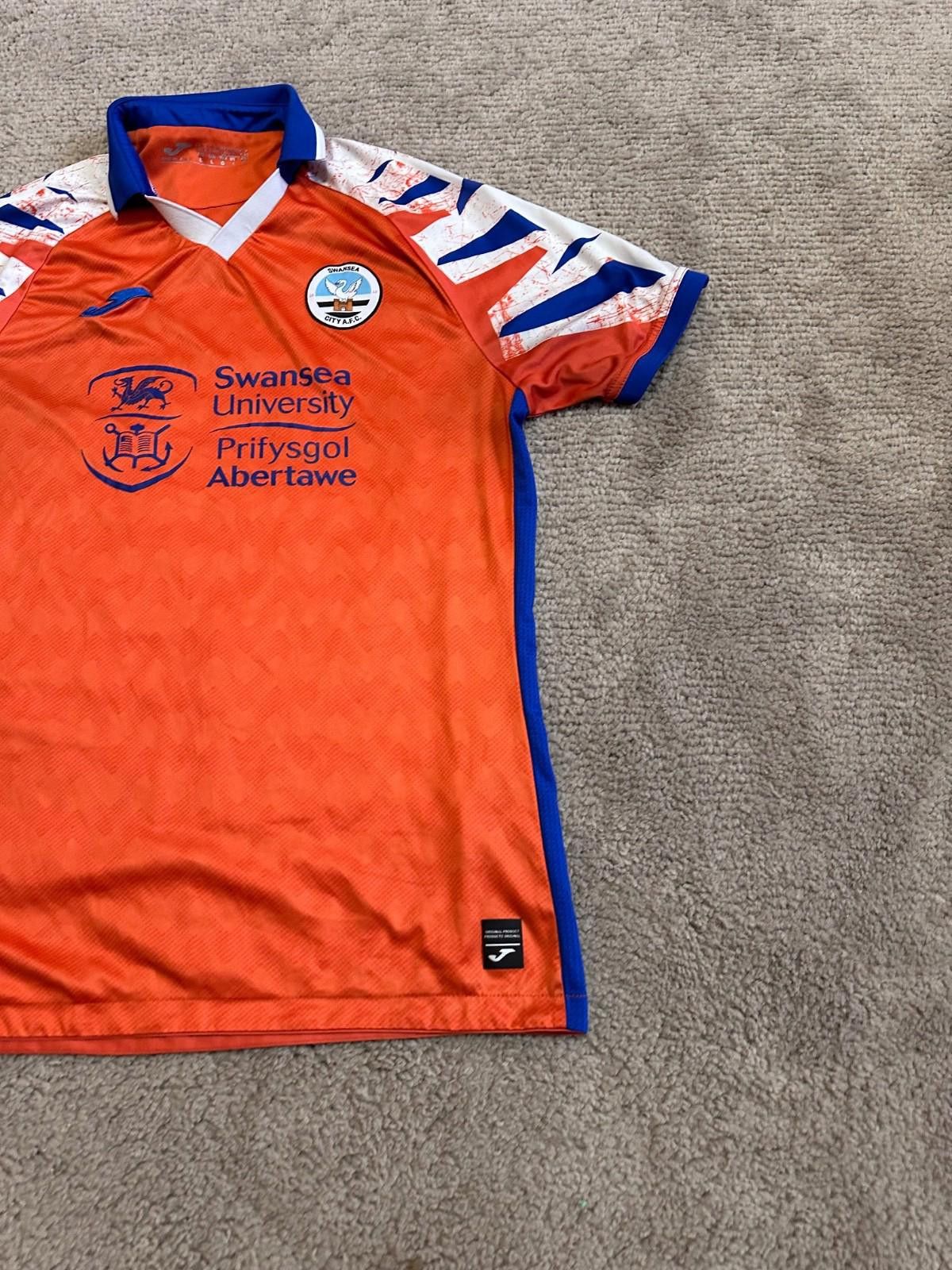 Joma SWANSEA CITY 2022/2023 AWAY FOOTBALL SHIRT JOMA Sz L Size US L / EU 52-54 / 3 - 2 Thumbnail