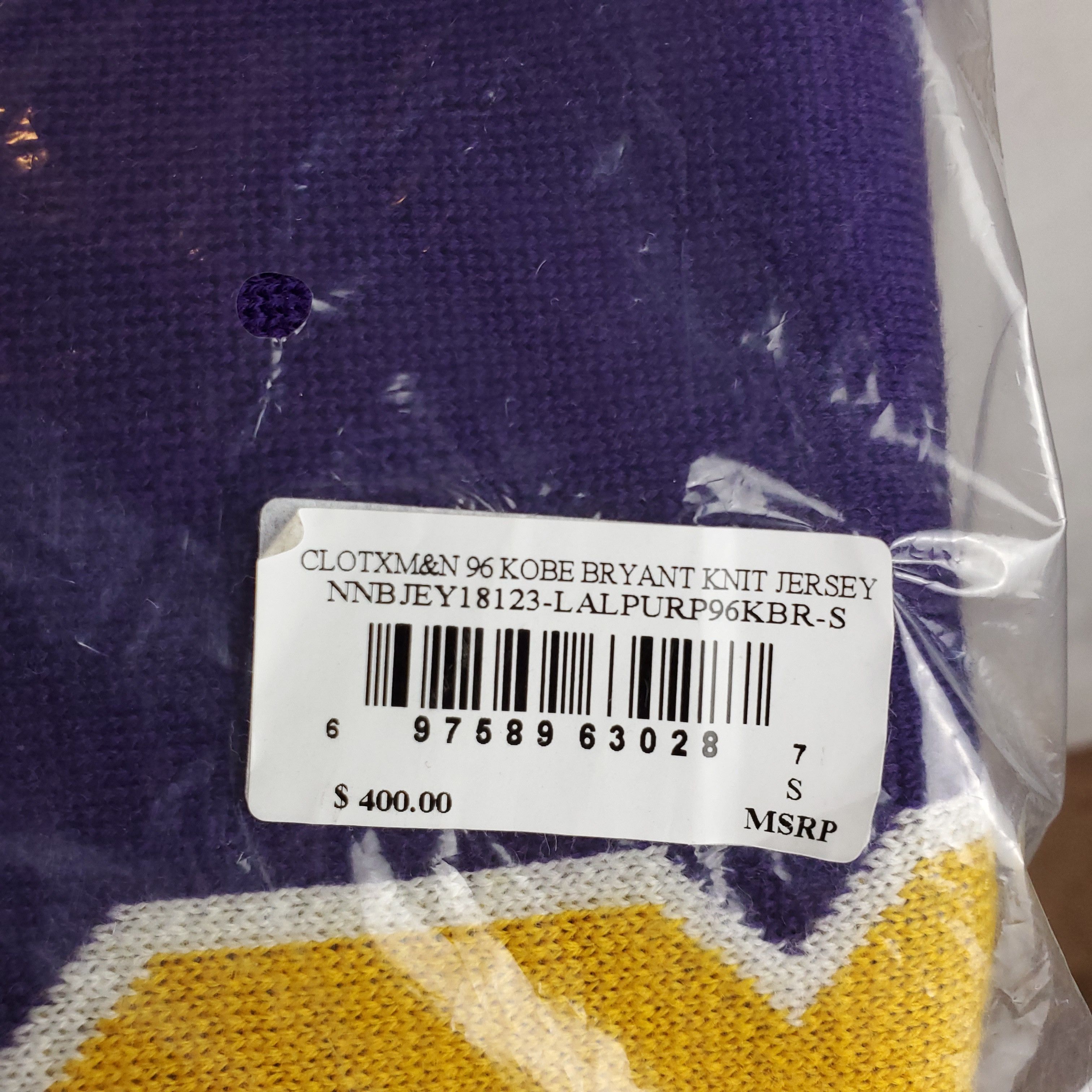 CLOT × Mitchell & Ness Kobe Bryant LA Lakers Mitchell & Ness Knit Jersey Small Size US S / EU 44-46 / 1 - 10 Thumbnail